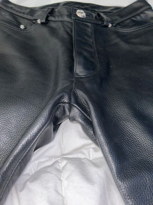 Chrome Hearts Leather Pants Chrome Hearts Fleur Knee | Grailed