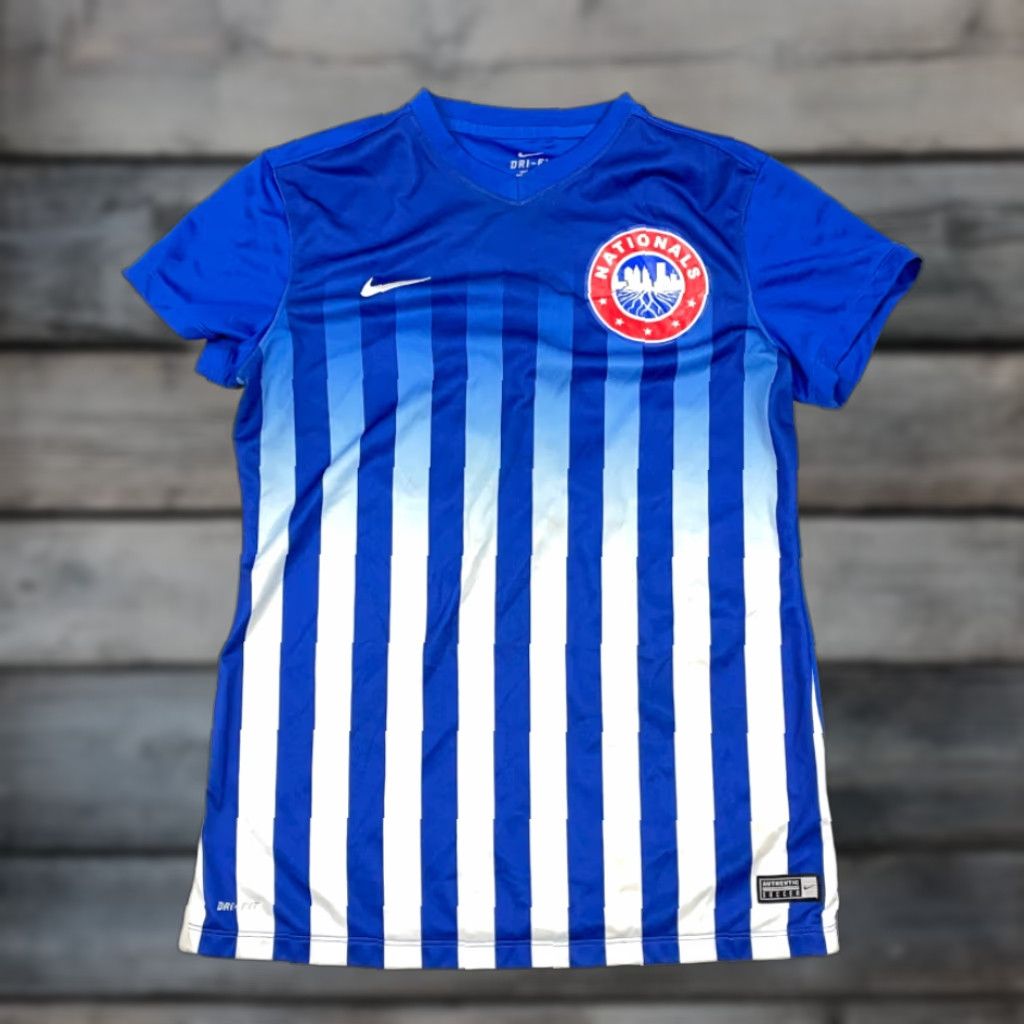 Nike Nike Dri-Fit Team Soccer Jersey Stripes Blue Nationals Women's M Size M / US 6-8 / IT 42-44 - 1 Thumbnail