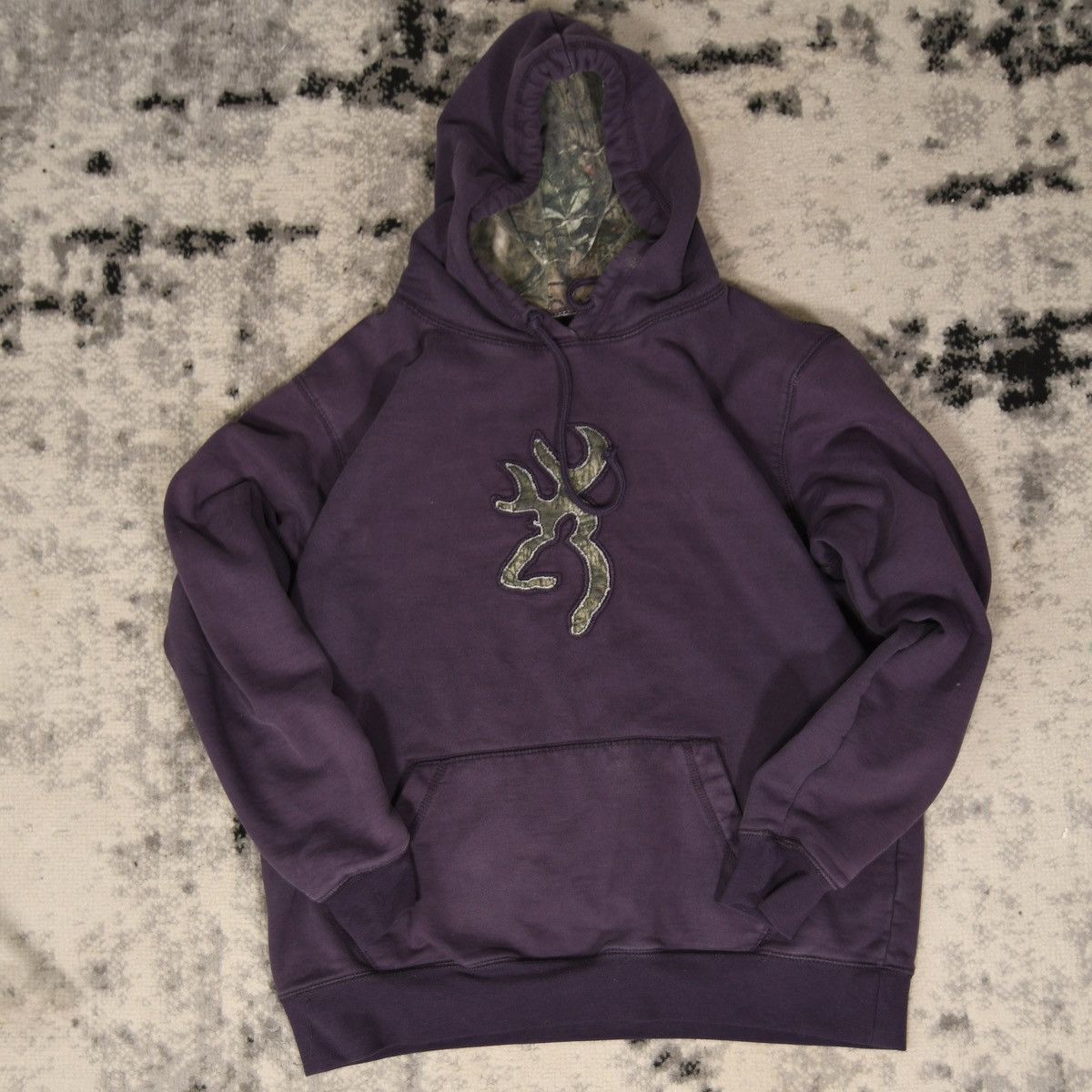 Vintage Y2K Browning Camo Print Purple Hoodie Size L / US 10 / IT 46 - 1 Thumbnail