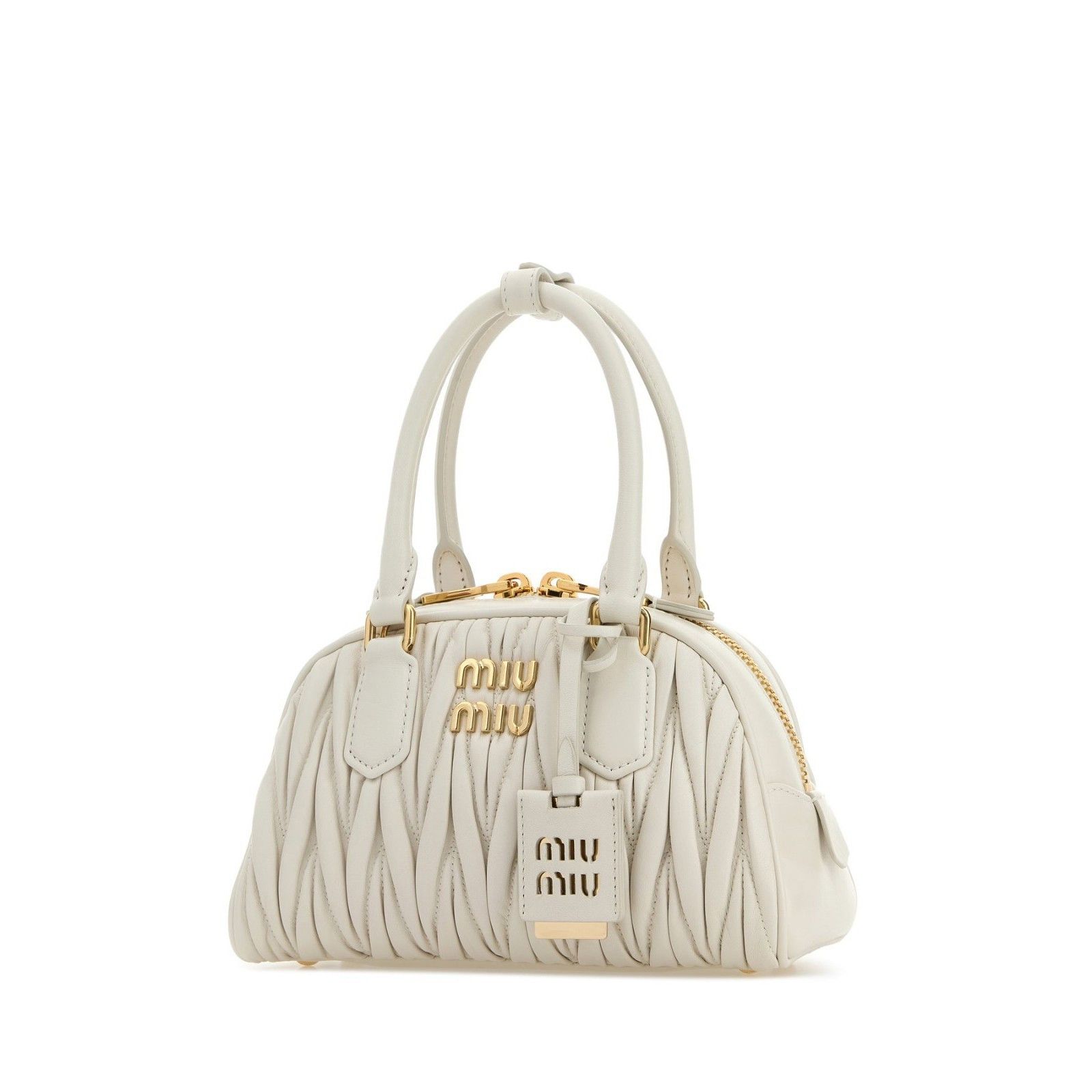 Miu Miu MIU MIU Arcadie $3150 White Nappa Leather Top Handle Bag New Size ONE SIZE - 2 Thumbnail