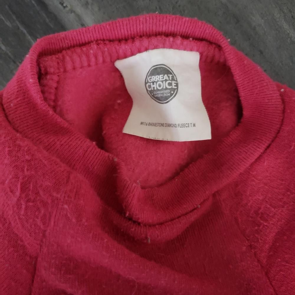 Designer Pink Diamond Fleece GC WI16 Dog Top w/Collar Size ONE SIZE - 4 Thumbnail