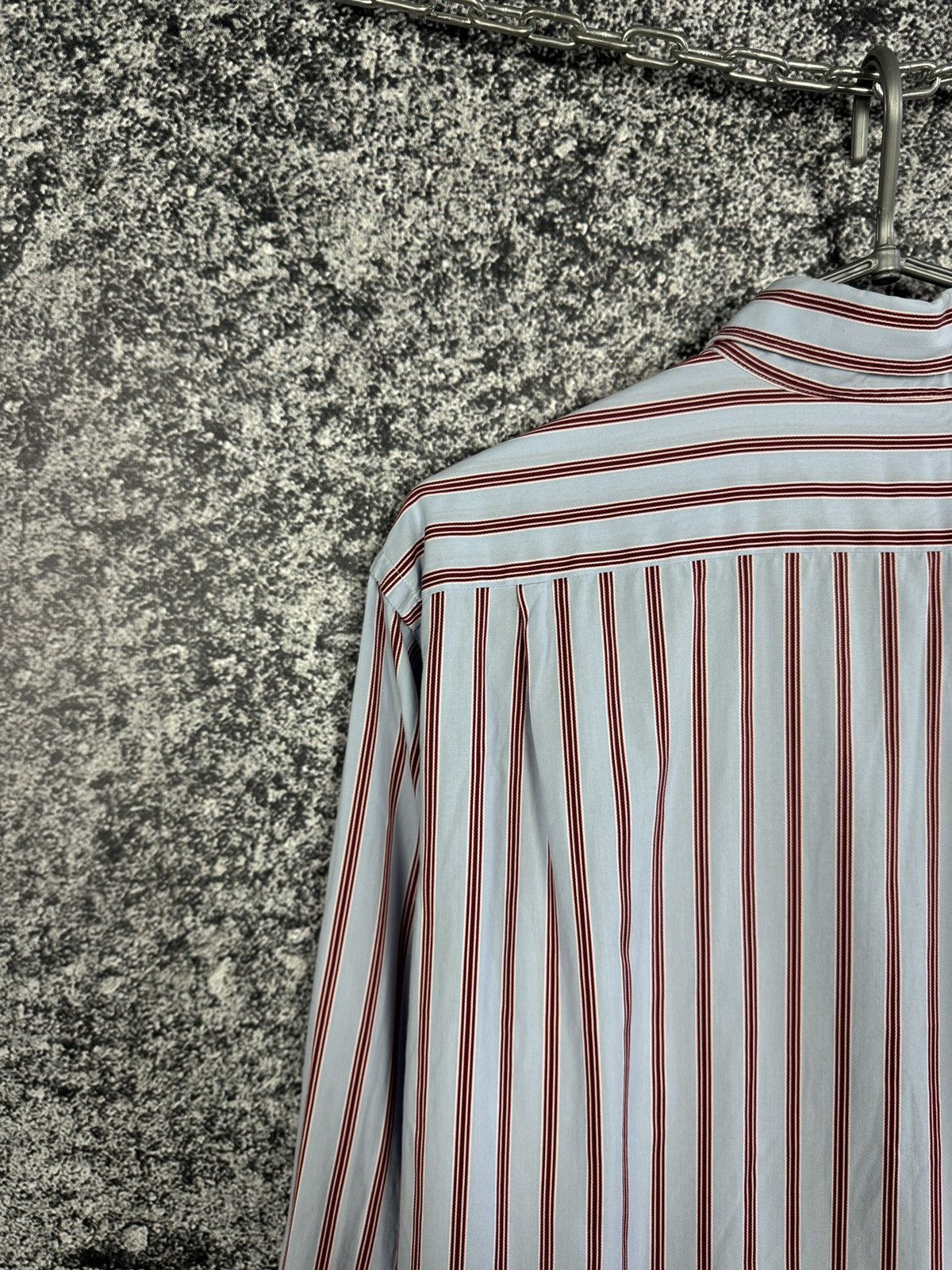 Lacoste Lacoste Vintage Long Sleeve Striped Shirt Button Up Size 42 Size US XL / EU 56 / 4 - 11 Thumbnail