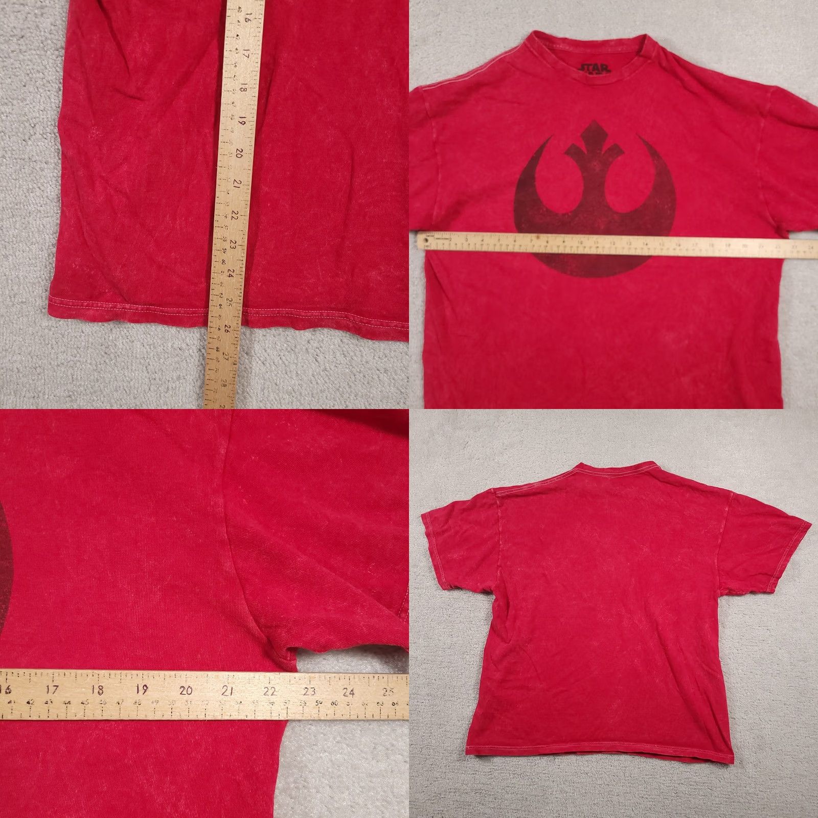 Star Wars Star Wars Shirt Mens Large Red Rebel Alliance Logo Distressed Graphic Tee Movie Size US L / EU 52-54 / 3 - 8 Thumbnail