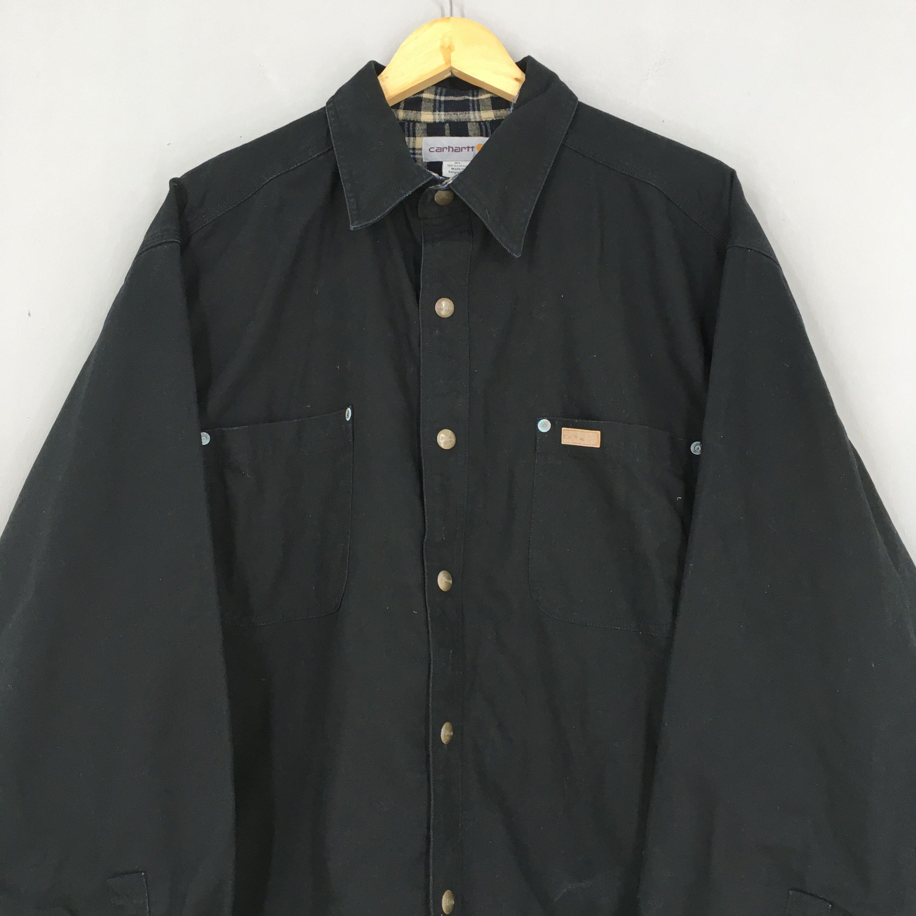 Carhartt Vintage Carhartt Workwear Chore Jacket Black XLarge Size US XL / EU 56 / 4 - 2 Thumbnail