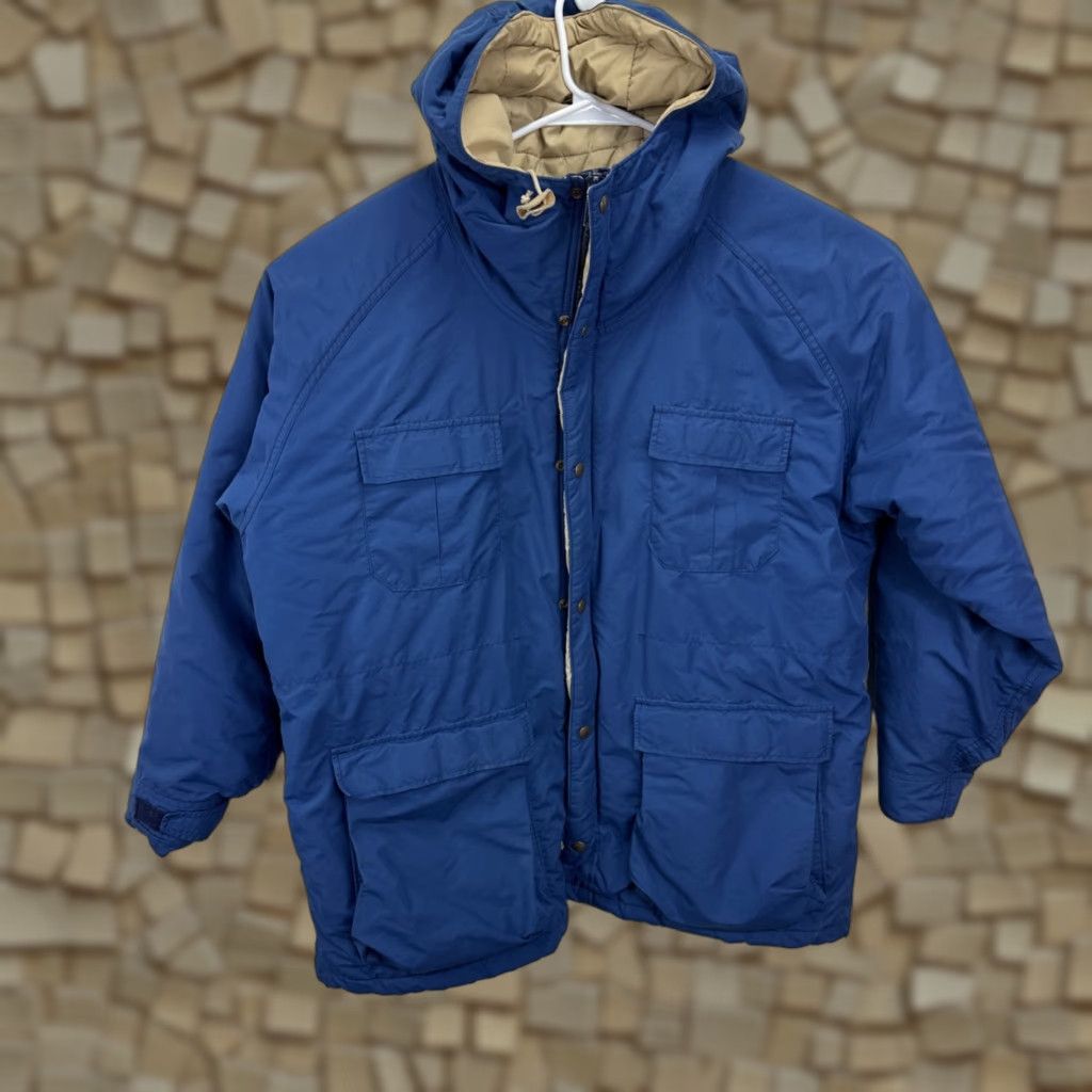 Vintage Vintage LL Bean Baxter State Parka Jacket Mens XL Blue 1423 Hooded L.L. Zip Size US XL / EU 56 / 4 - 1 Thumbnail