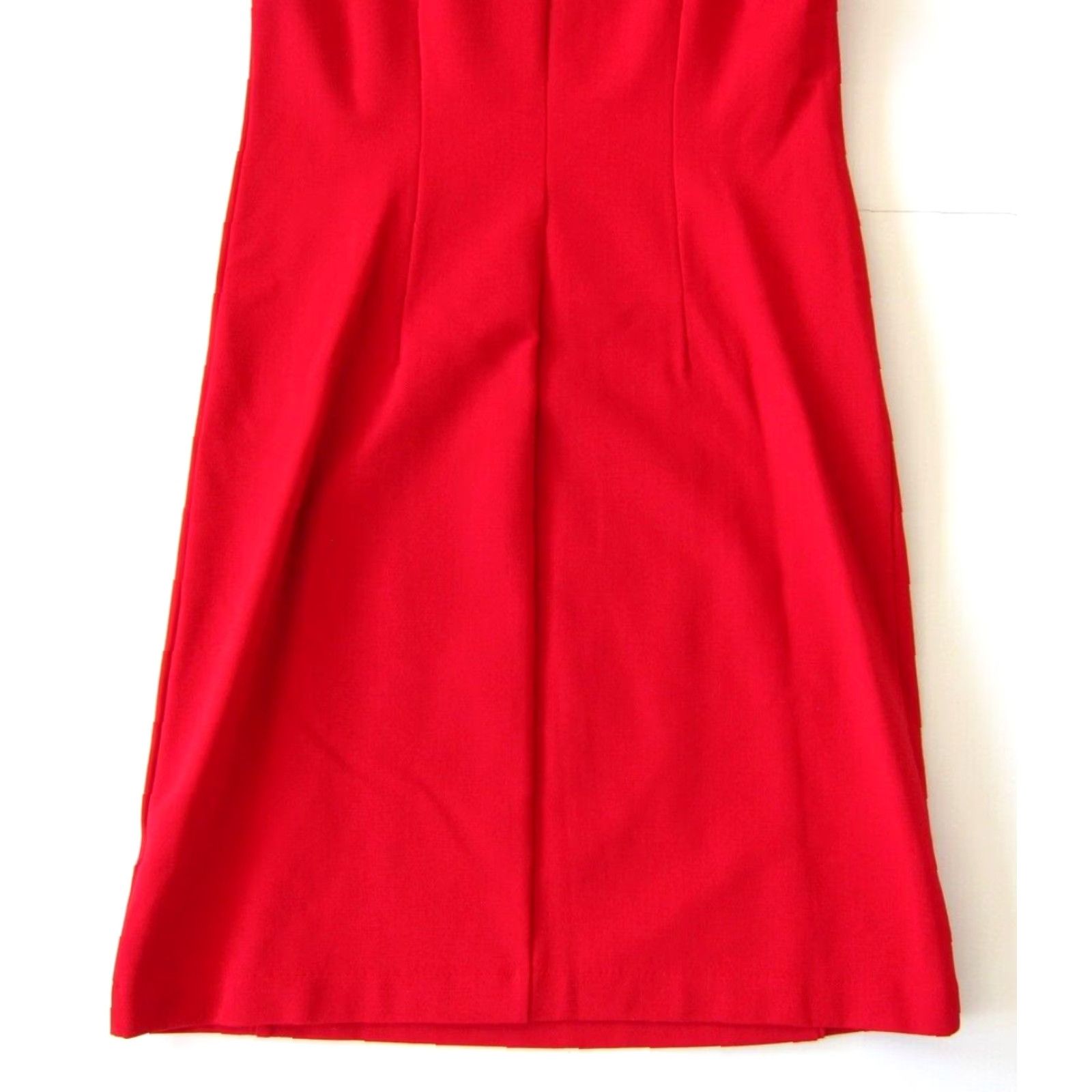 Liz Claiborne VINTAGE Liz Claiborne Red Stretch Diamond Beaded Sleeveless A-Line Sheath Dress PS Size S / US 4 / IT 40 - 7 Thumbnail