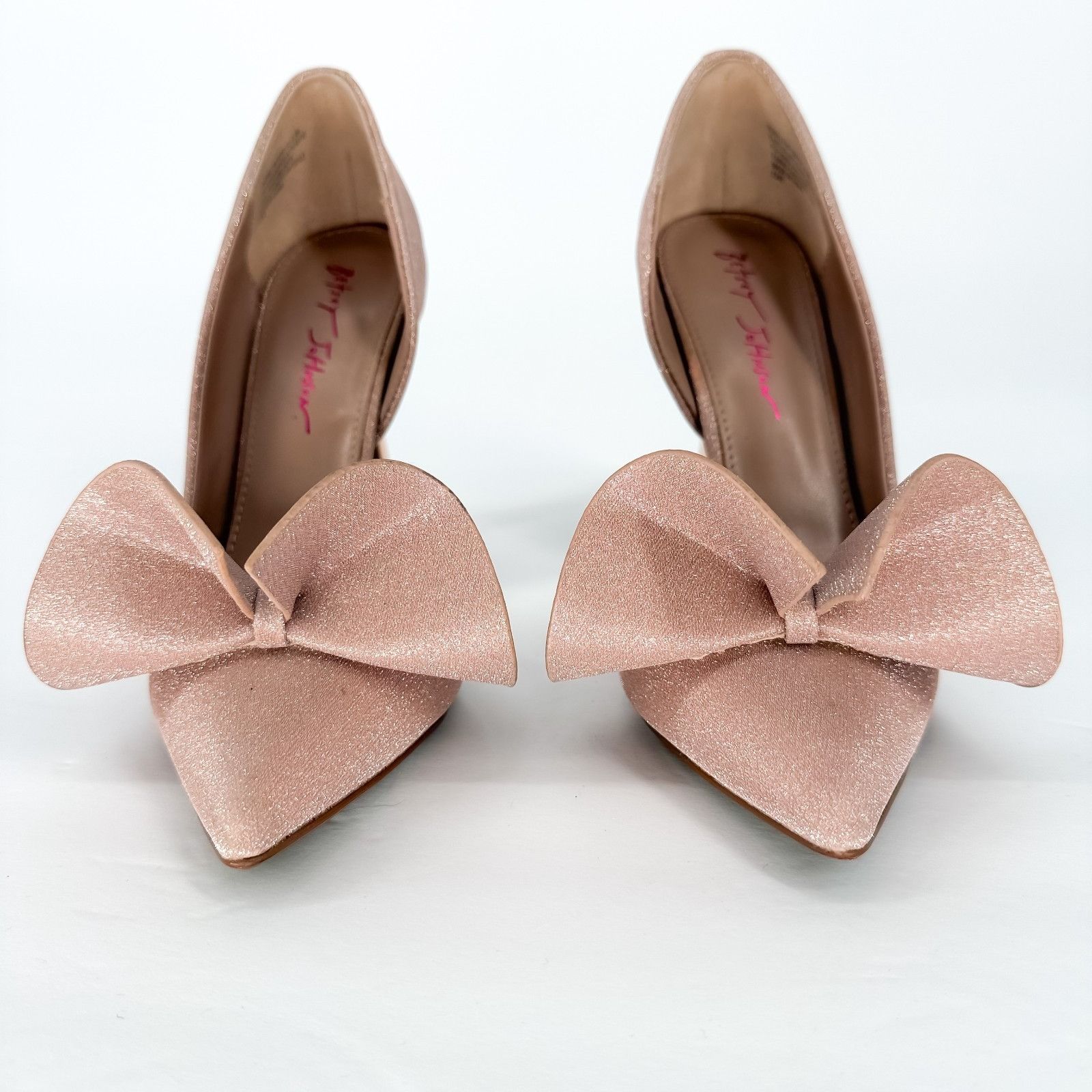 Betsey Johnson Betsey Johnson Nobble Metallic Pumps Champagne Bow Heels Wom Size US 8.5 / IT 38.5 - 4 Thumbnail