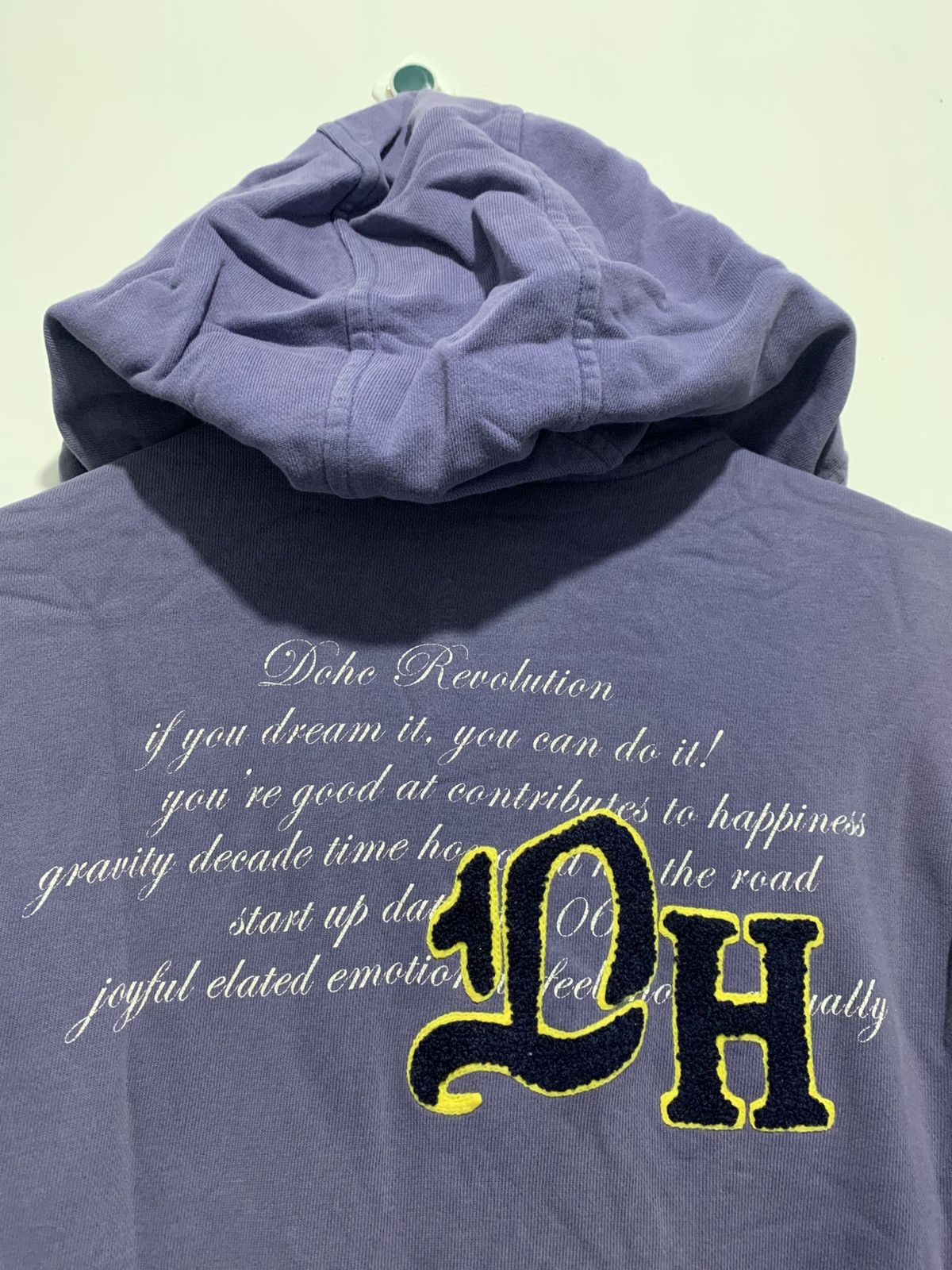 Japanese Brand Dohc Vintage Sunfaded Distressed Poem Zip Jacket Hoodie Size US L / EU 52-54 / 3 - 4 Thumbnail
