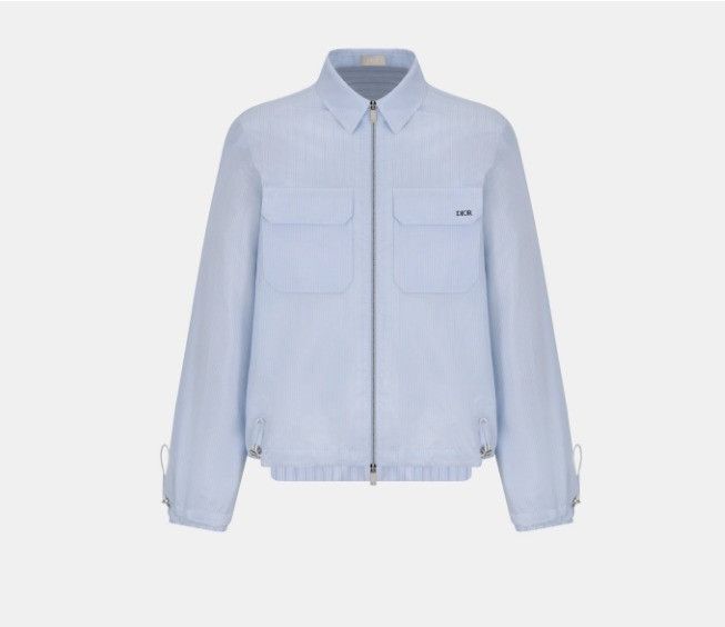 Dior o1w1db11124 Zipped Blouson in Light Blue Size US M / EU 48-50 / 2 - 1 Thumbnail