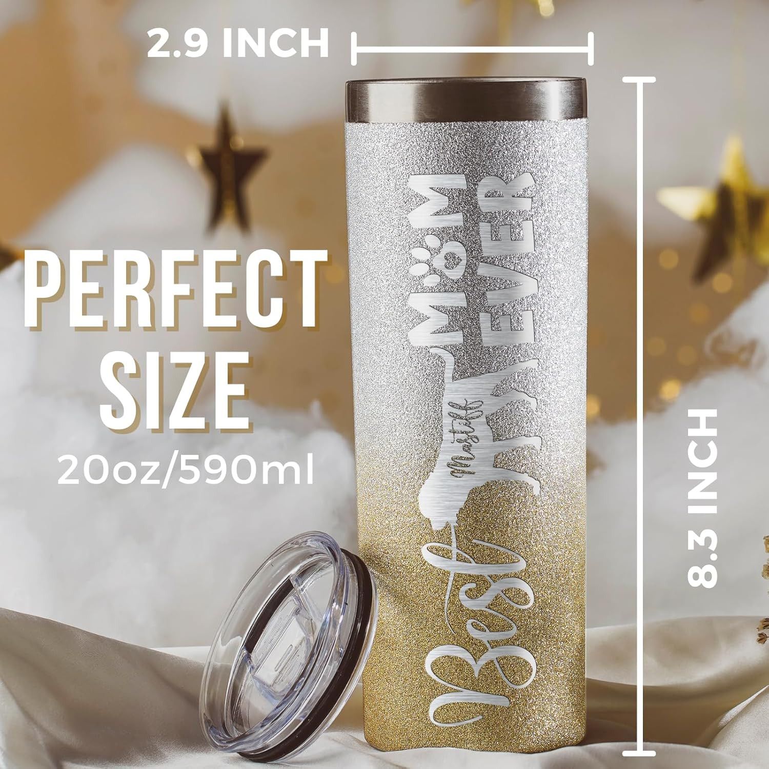 Other Glitter Travel Tumbler w/ Sip Lid, Straw & Straw Cleaner Size ONE SIZE - 10 Thumbnail