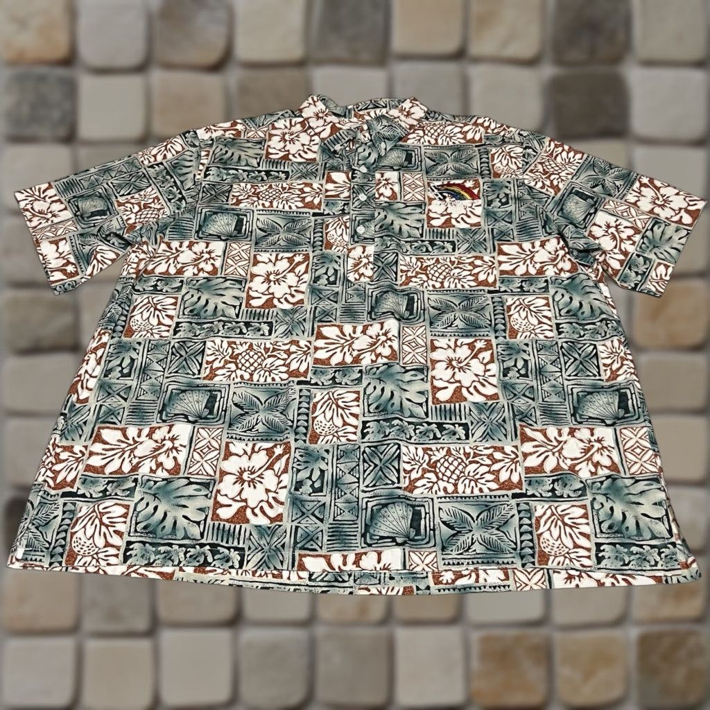 ALOHAS VINTAGE University Of Hawaii Shirt Men's XL 1/4 Button Front Pullover Aloha Used Size US XL / EU 56 / 4 - 1 Thumbnail