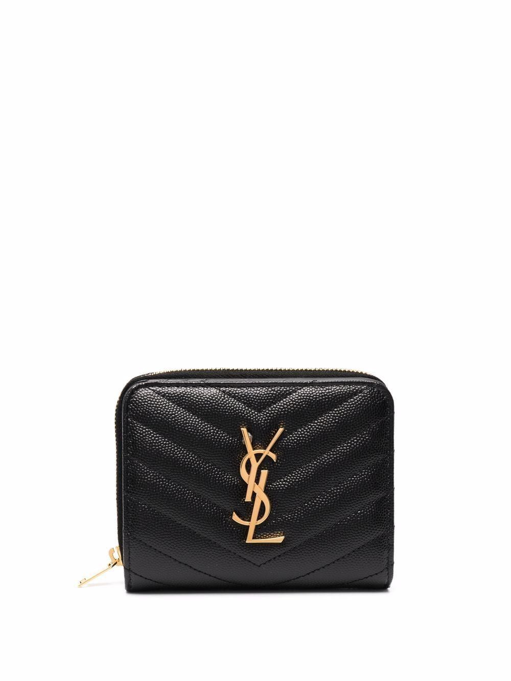 Saint Laurent Paris Saint Laurent Black Cassandre Zip-Around