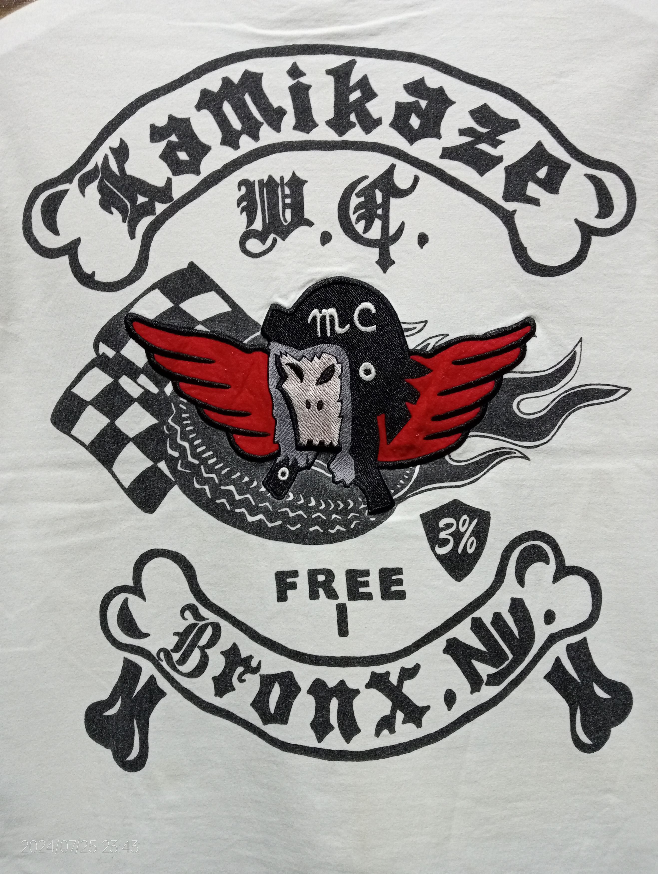 Japanese Brand Vintage MWS Kamikaze Motorcycle Long Sleeve Tshirt Size US M / EU 48-50 / 2 - 12 Thumbnail