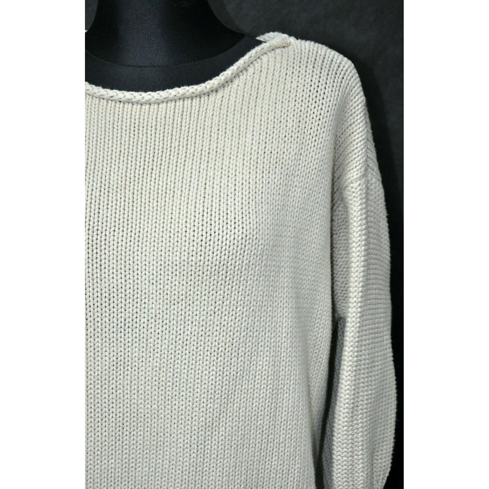 Acne Studios ACNE SHO R OVERSIZED SWEATER XS BEIGE 100% COTTON KNIT PULLOVER WOMEN MEN? Size XS / US 0-2 / IT 36-38 - 5 Thumbnail