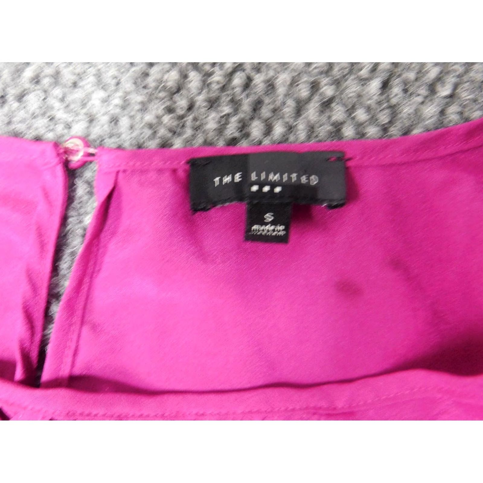 Vintage The Limited Blouse Sleeveless Purple Regular Small Womens Stretch Knit Pocket Casual Modern 90s? Size S / US 4 / IT 40 - 6 Thumbnail