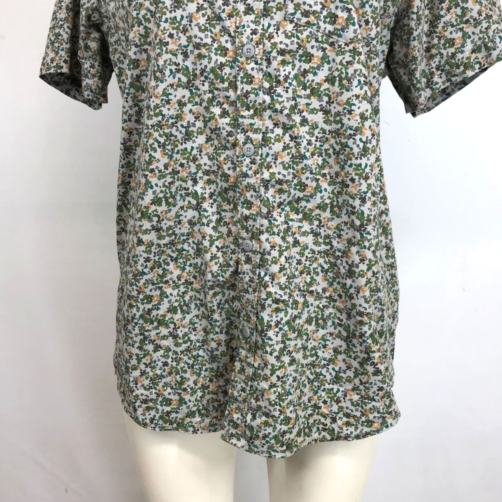 Prana PRANA Womens Small Multicolor Floral Short Sleeve Organic Cotton Top Shirt Button Up Size S / US 4 / IT 40 - 3 Thumbnail
