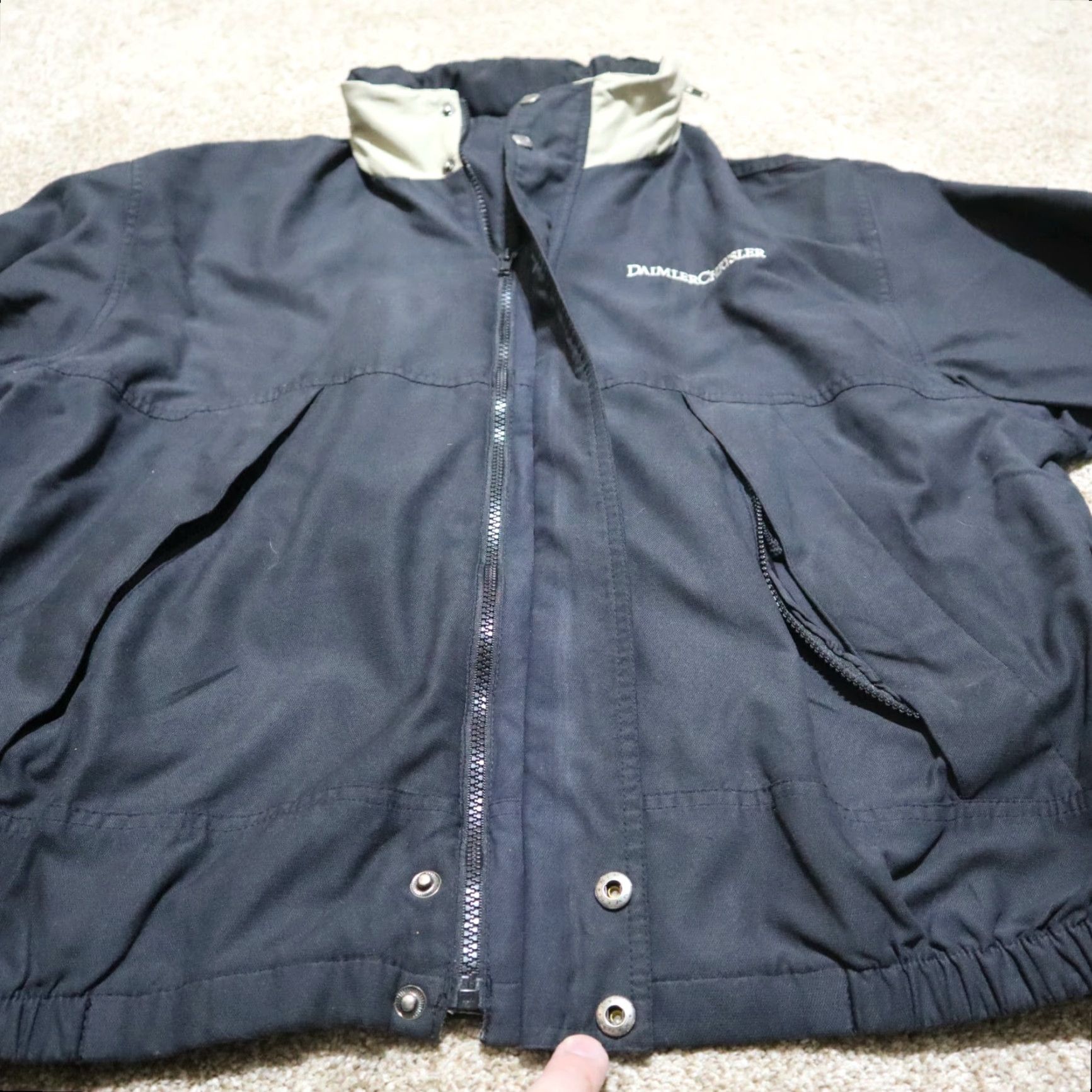 Port Authority Port Authority Jacket Embroidered Windbreaker Hooded Black Mens XL Manhelm Daimler Chrysler (no extra info) Size US XL / EU 56 / 4 - 6 Thumbnail