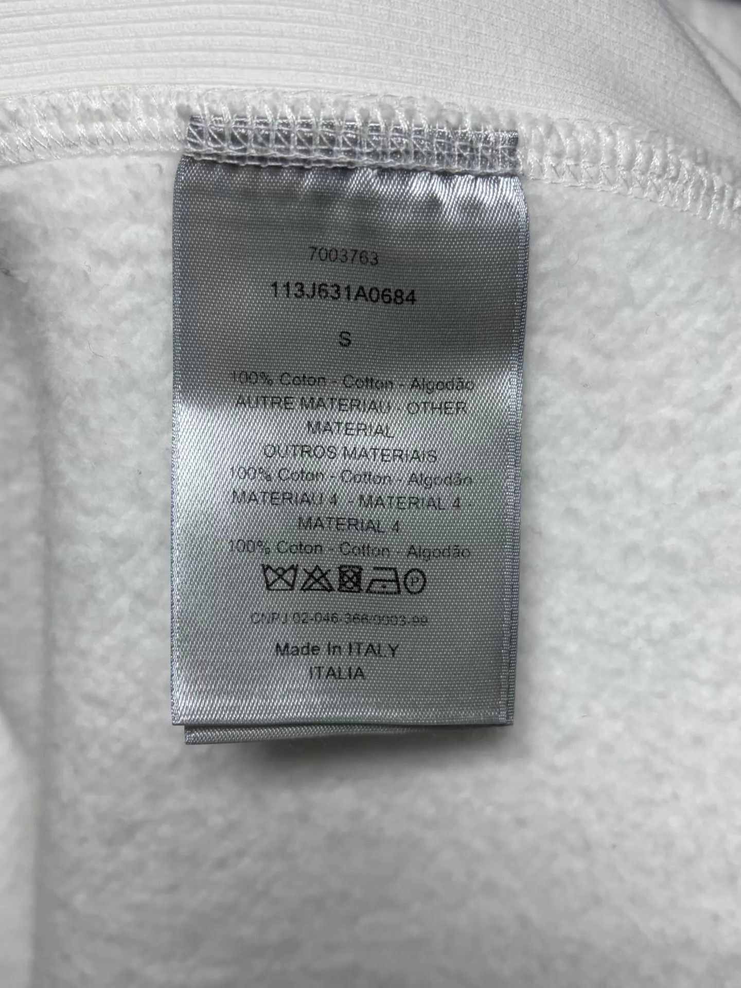Dior Dior White S Sweatshirt Size S / US 4 / IT 40 - 4 Thumbnail