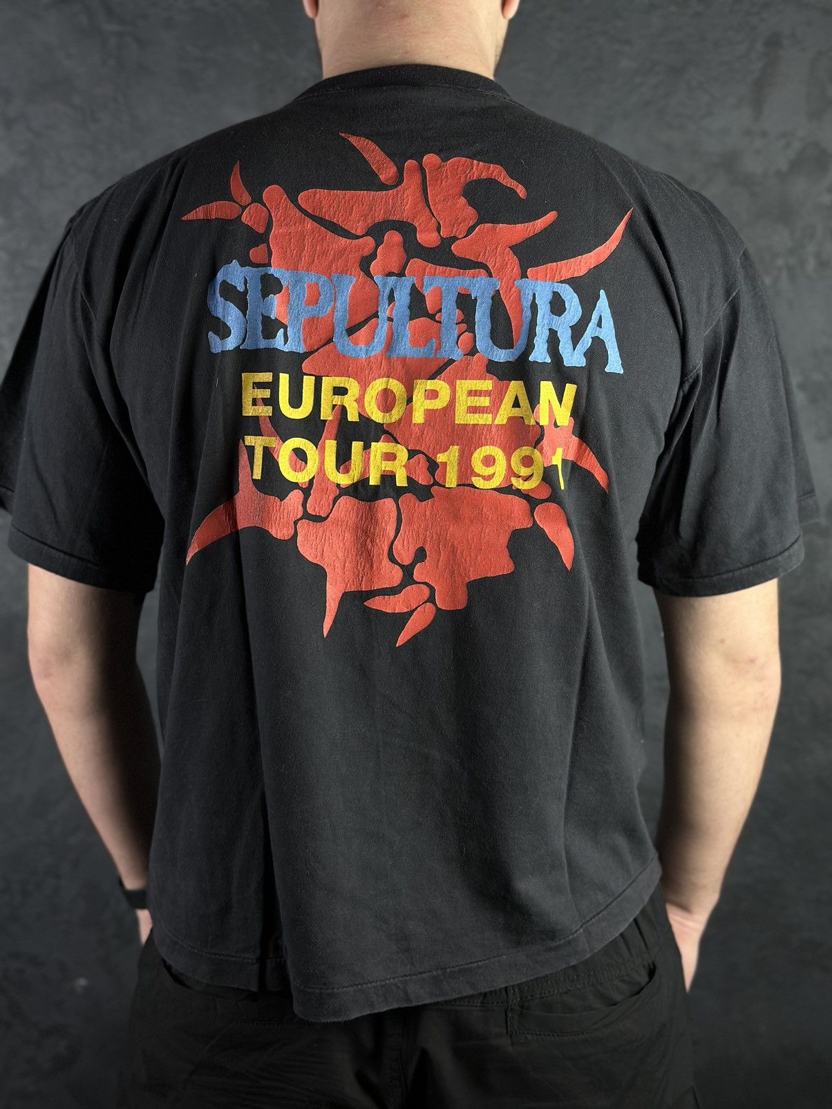 Band Tees Vintage rare Sepultura 1992 European Tour t-shirt Size US M / EU 48-50 / 2 - 2 Thumbnail