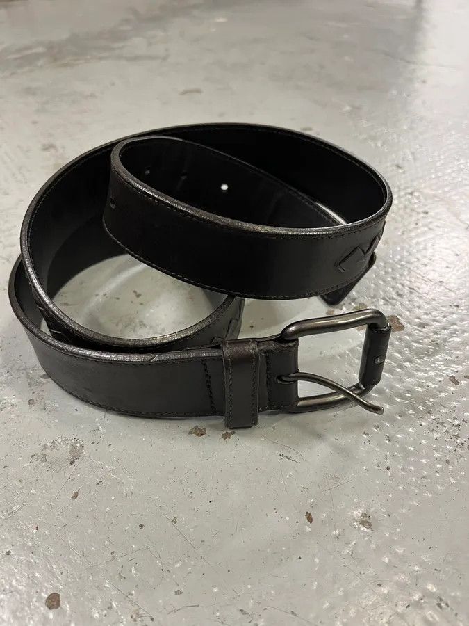 Vintage Bottega Veneta Woven Black Leather Belt Size ONE SIZE - 3 Thumbnail
