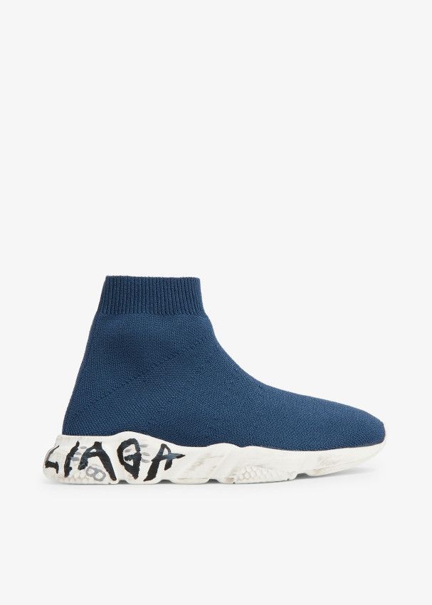 Balenciaga o1mt1gz0425 KIDS - Speed Graffiti Recycled Knit Sneakers Size US 5 / EU 37 - 1 Thumbnail