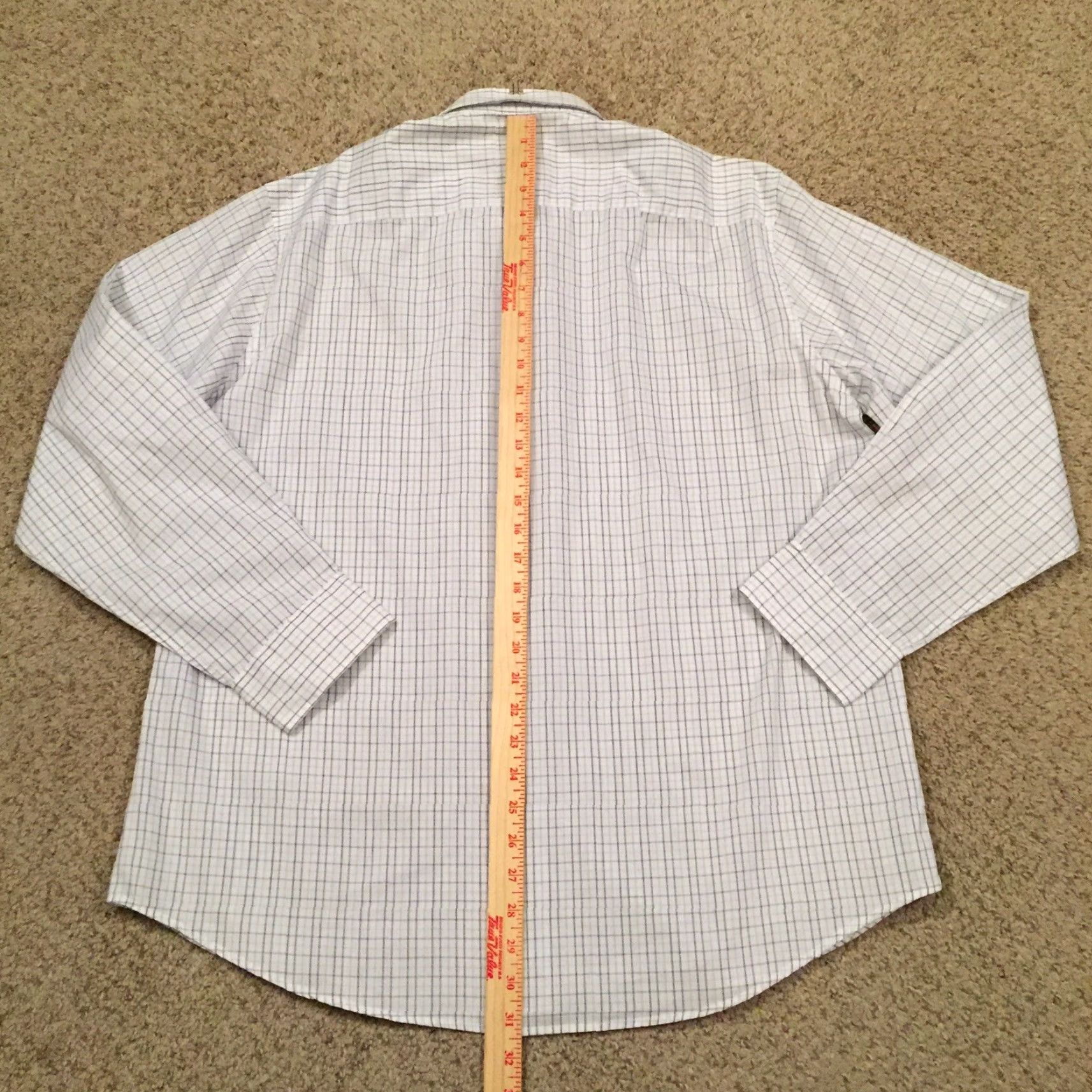 Alfani Alfani Shirt Mens XL Blue Plaid Long Sleeve Button-Up Shirt Size US XL / EU 56 / 4 - 6 Thumbnail