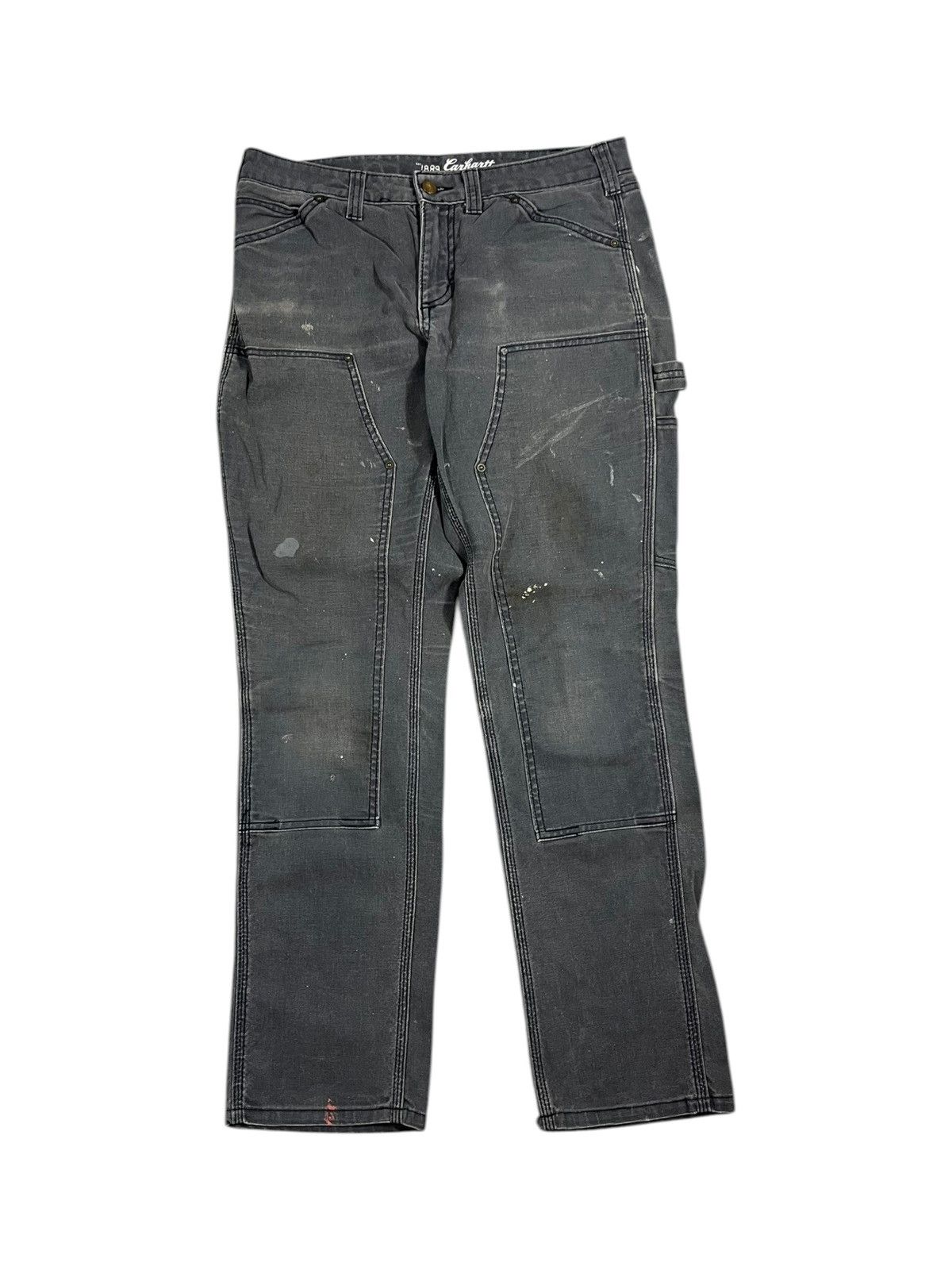 Carhartt Carhartt Slim Fit Double Knee Work Pants Faded Grey Size 32" / US 10 / IT 46 - 1 Thumbnail