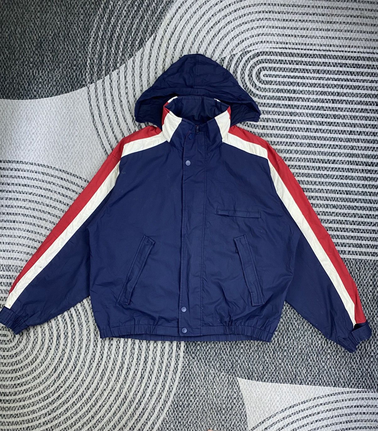 Towncraft 90s Towncraft Color Block Hidden Hoodie Zipper Jacket Size US XL / EU 56 / 4 - 1 Thumbnail