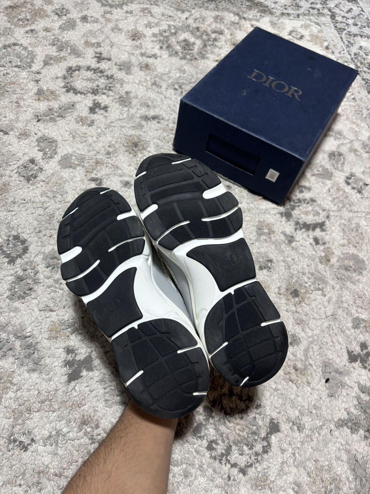 Dior Dior B22 Sneakers White Grey Orange – Size EU 43.5 (US 10.5) Size US 10.5 / EU 43-44 - 7 Thumbnail