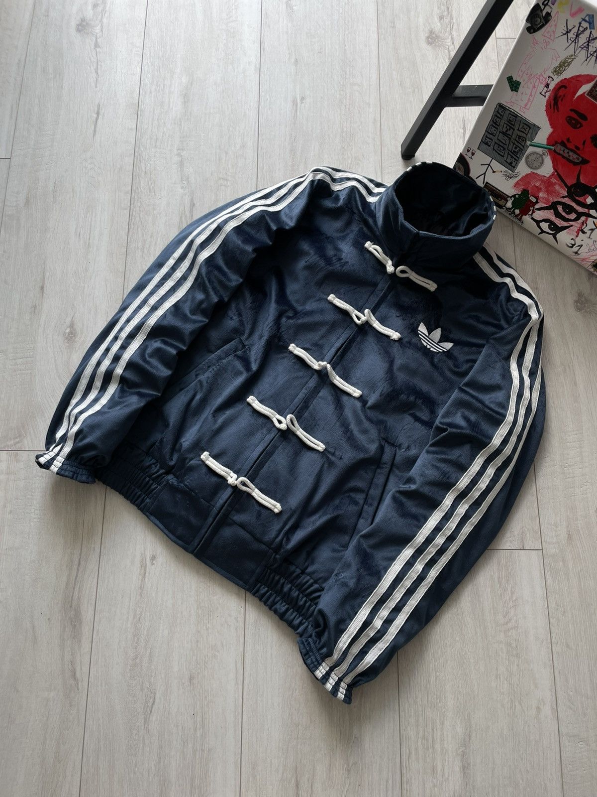 Other Napoleon Adidas Track Jacket Style Y2K Velour Dark Blue Size M / US 6-8 / IT 42-44 - 1 Thumbnail