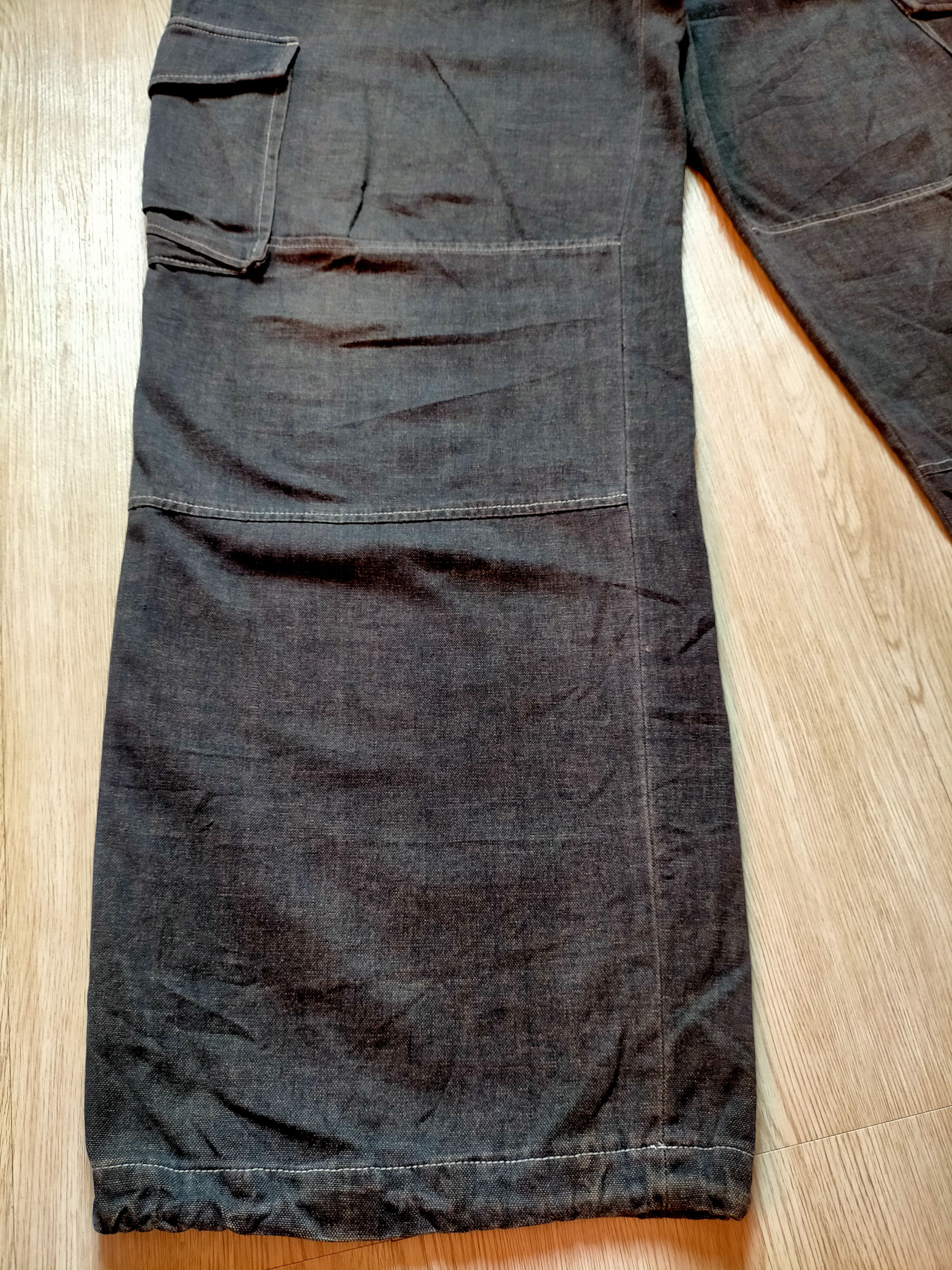 JNCO × Japanese Brand Raton Laveur Wide Leg Baggy Cargo Embroidered Black Jeans Size US 32 / EU 48 - 7 Thumbnail