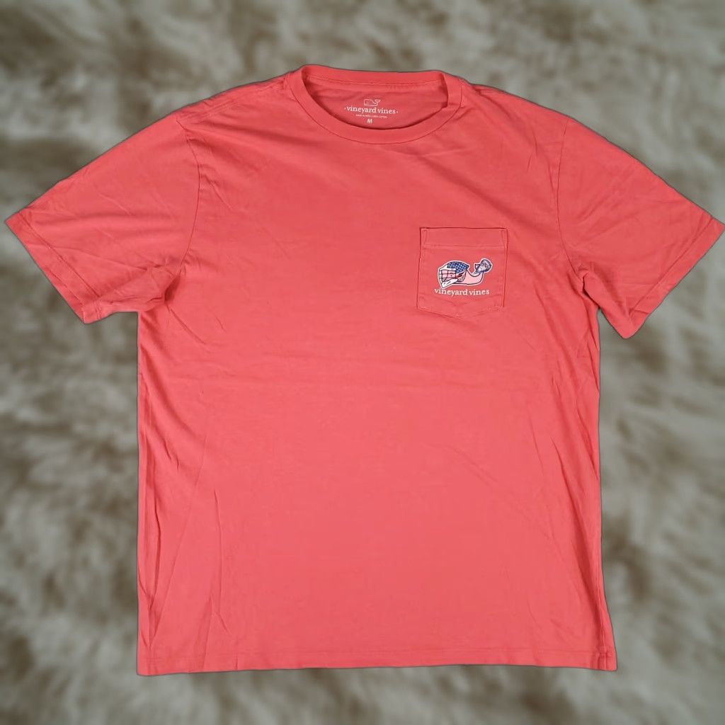 Vineyard Vines VINTAGE Vineyard Vines Shirt Mens M Pink Long Sleeve Crew Neck Pocket Brand Logo 90s Modern Classic Sports American Mens Size US M / EU 48-50 / 2 - 1 Thumbnail