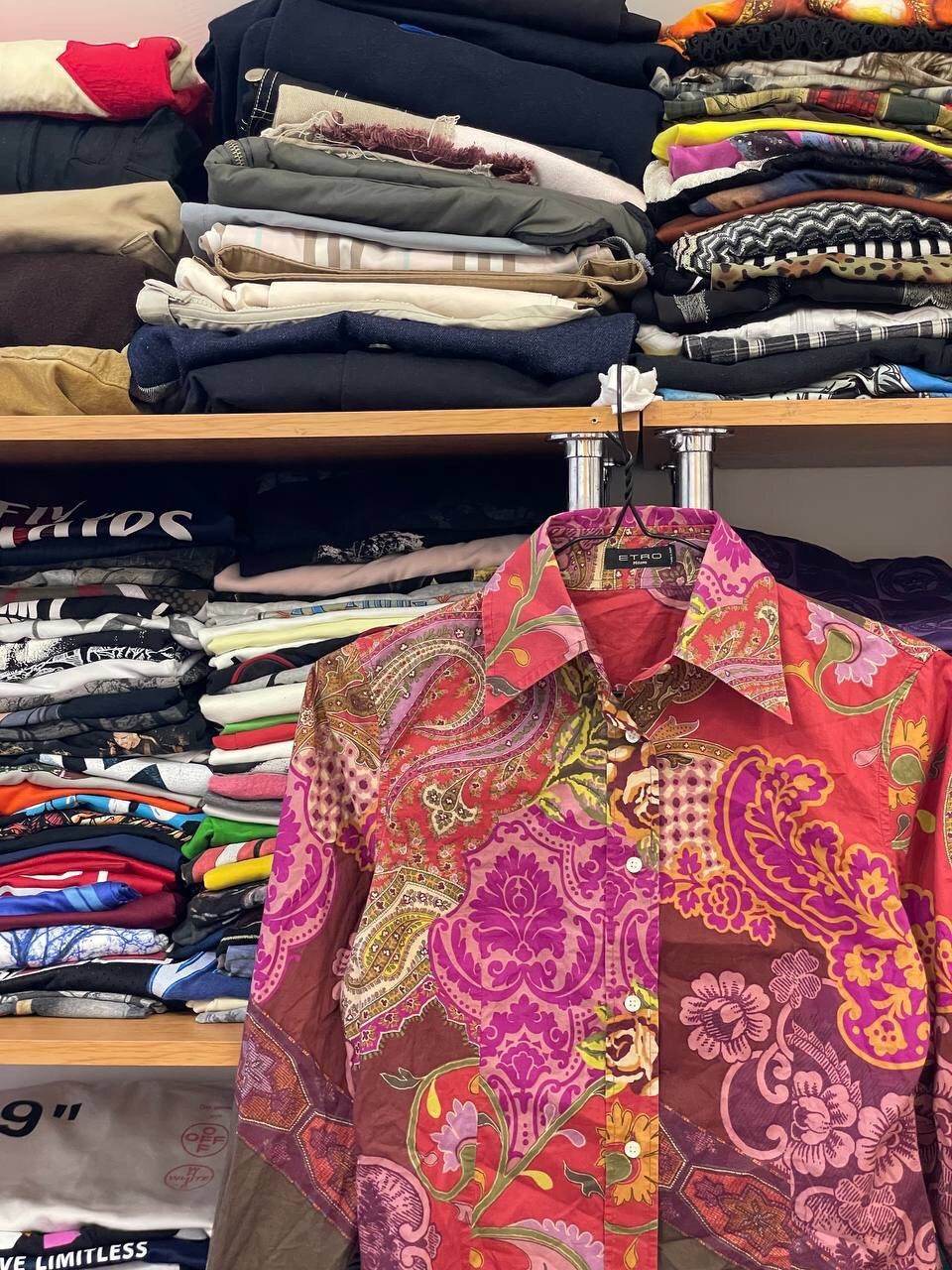 Etro Etro Vintage 00s Multicolour Designer Silk Shirt Size M / US 6-8 / IT 42-44 - 4 Thumbnail