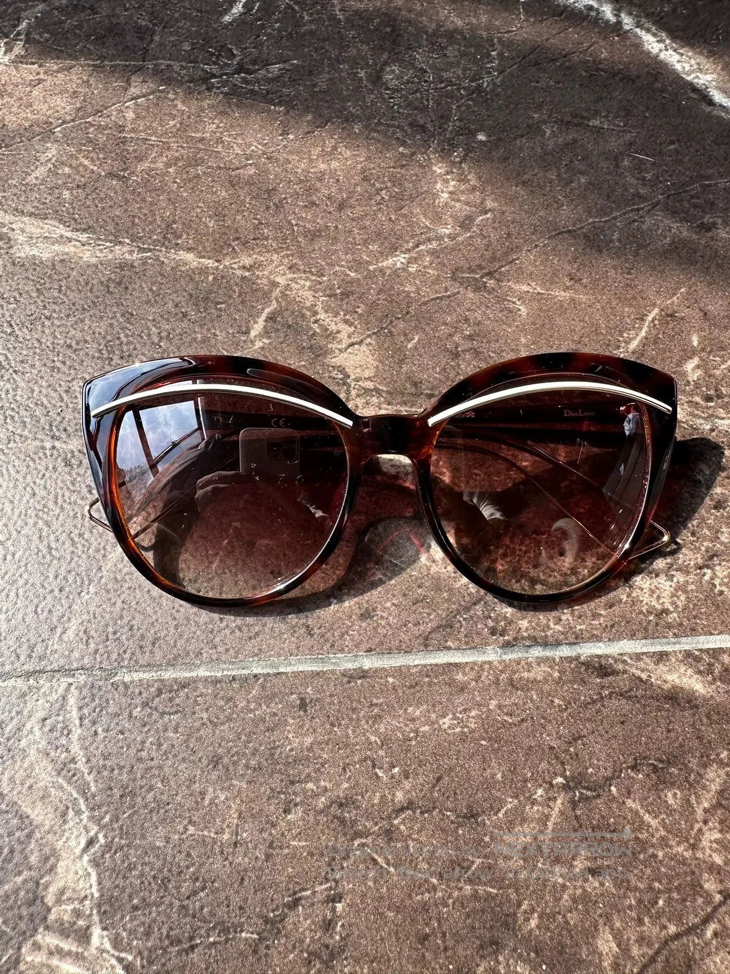 Dior Dior Brown Leopard Print Sunglasses. Size ONE SIZE - 8 Thumbnail