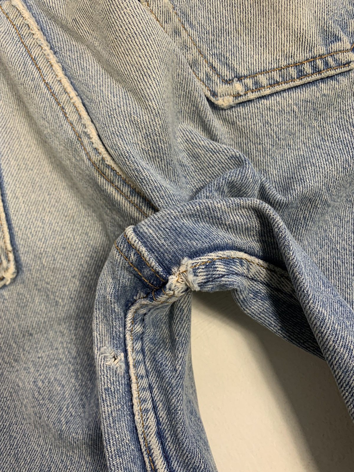 Levi's Levis Strauss Lot 501 Patchwork Indigo Denim Straight Cut Size US 30 / EU 46 - 8 Thumbnail