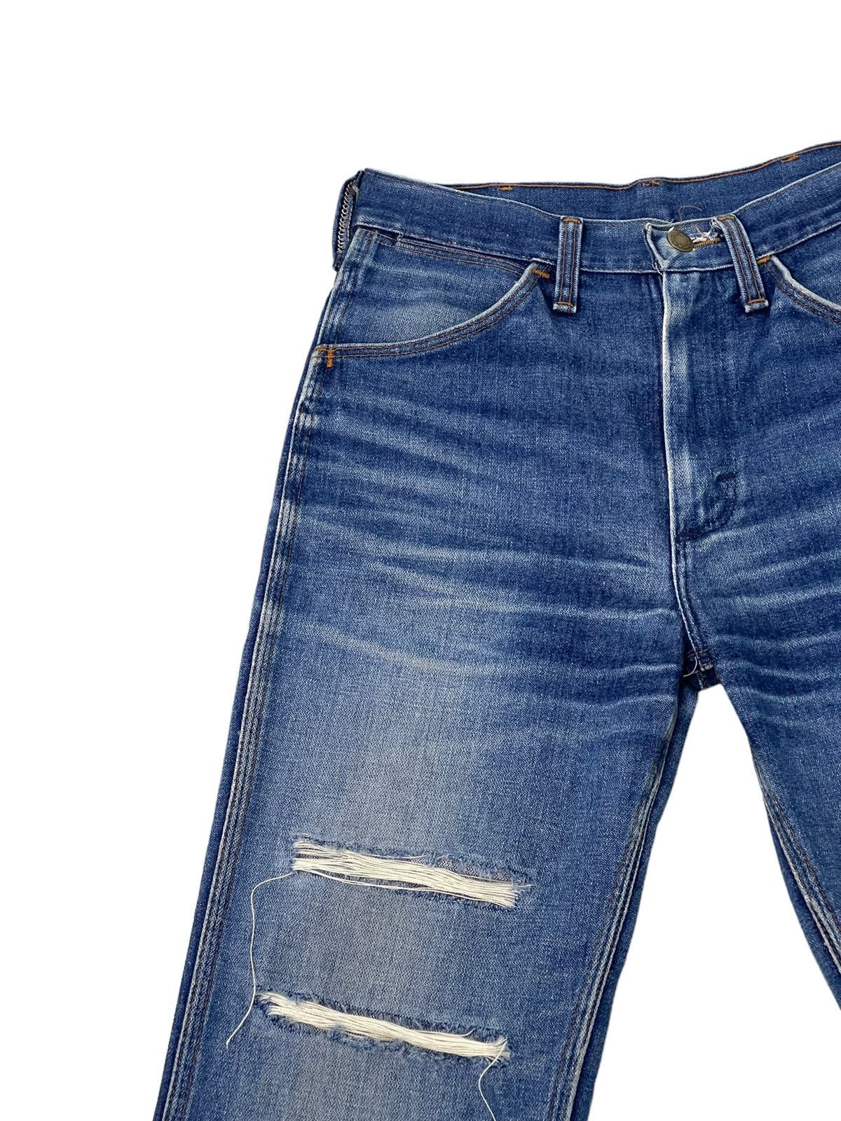 Wrangler Flare Jeans Vtg Wrangler USA Distress Boot Cut 7🟦5 Size US 28 / EU 44 - 8 Thumbnail