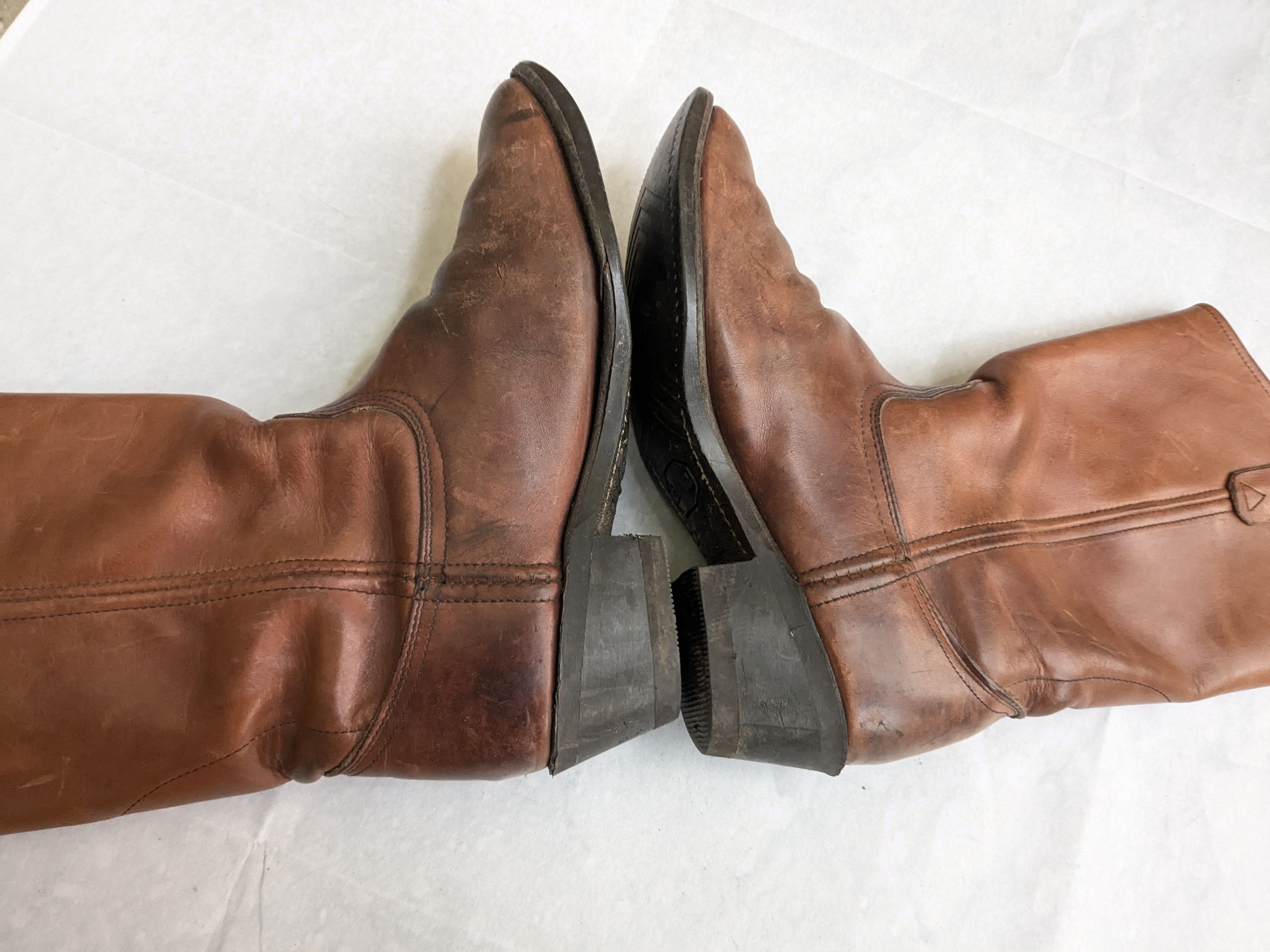 Chippewa Chippewa Cowboy Boots Brown Leather 9 EE Wide USA Size US 9 / EU 42 - 11 Thumbnail