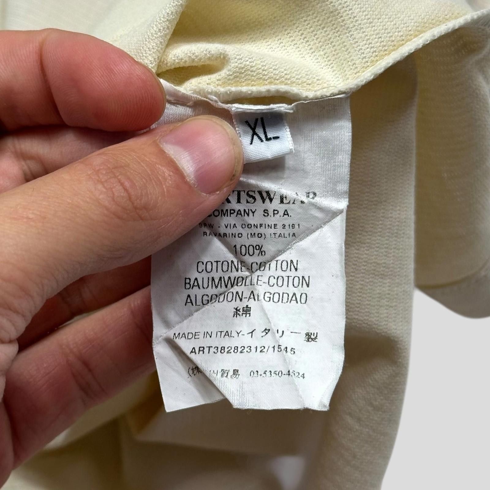 Stone Island Stone Island 2003 Textured Cotton Logo T-shirt - L/XL Size US XL / EU 56 / 4 - 4 Thumbnail