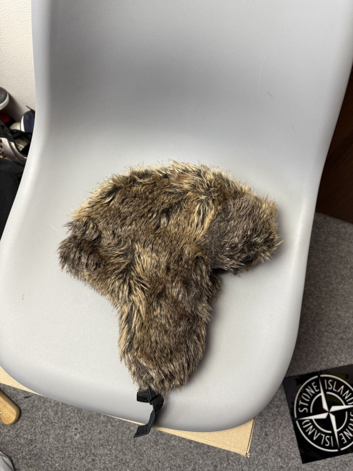 Vintage Ushanka Trapper Hat Furry Mohair Fuzzy Fur Hat Y2K 90s rare Size ONE SIZE - 3 Thumbnail