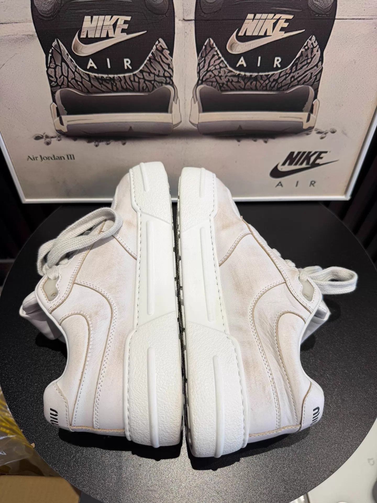Miu Miu MIU MIU Women's White Leather Distressed Low-Top Sneaker Size US 5.5 / IT 35.5 - 5 Thumbnail