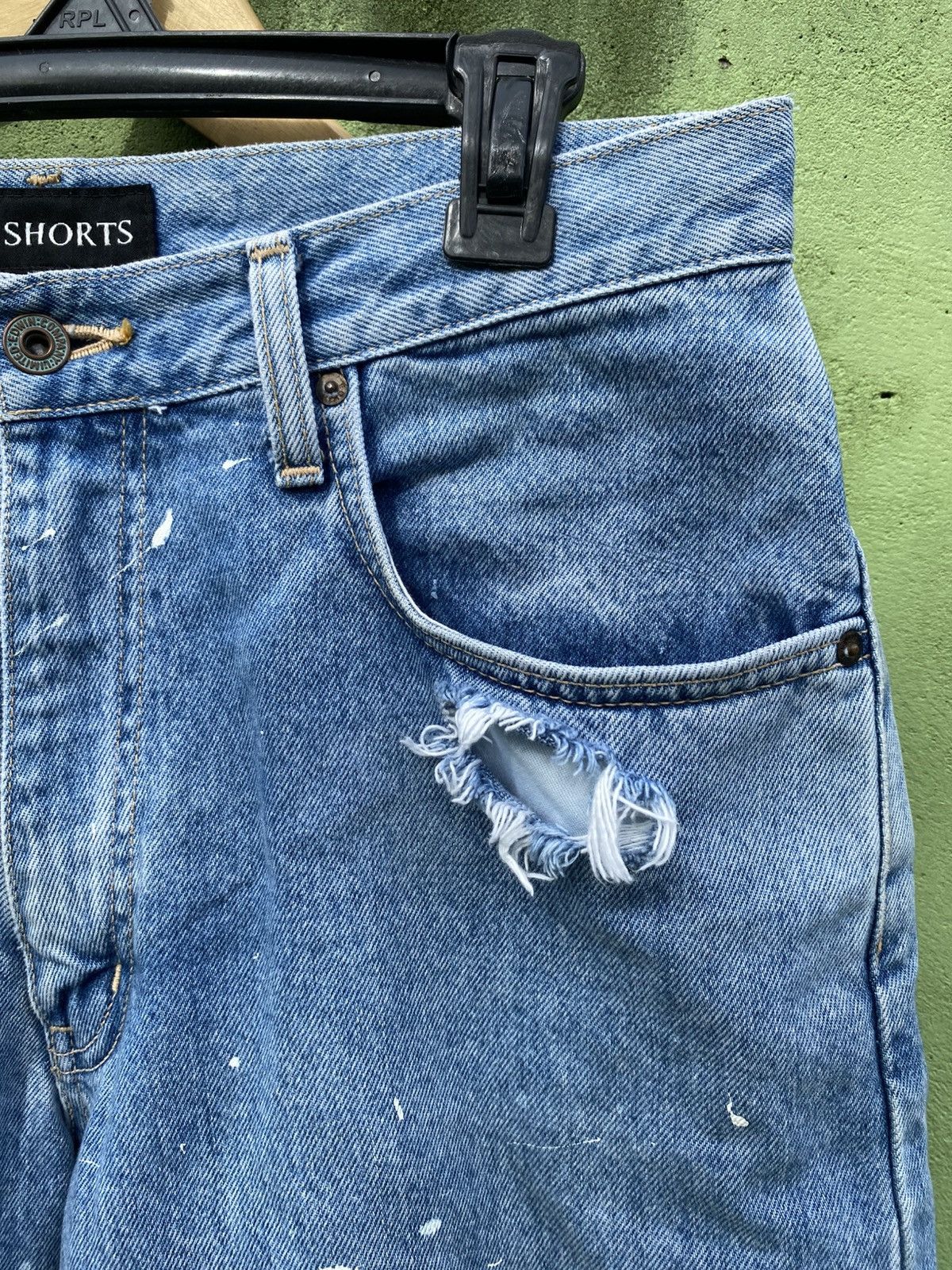 Edwin Edwin Made In Japan Vintage Jeans Shorts Pain Splatter Drip Size US 30 / EU 46 - 4 Thumbnail
