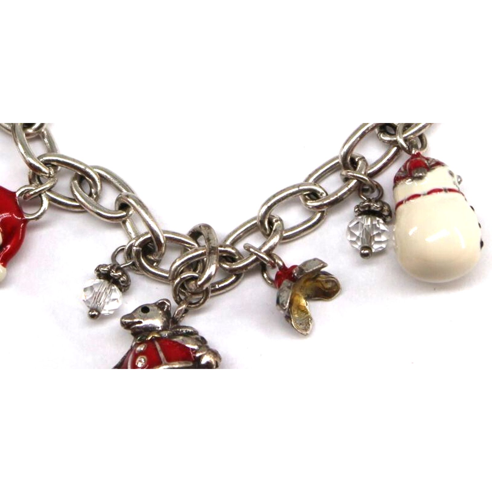 Brighton JJ Christmas Brooch & Brighton Charm Bracelet Silver Tone Size ONE SIZE - 6 Thumbnail