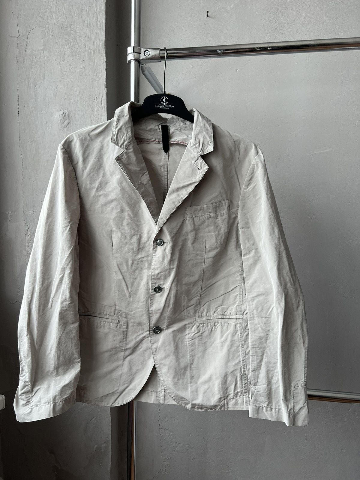 AQUARAMA AQUARAMA ITALIAN MADE NYLON BUTTON MENS SOLID BLAZER JACKET Size 50R - 3 Thumbnail