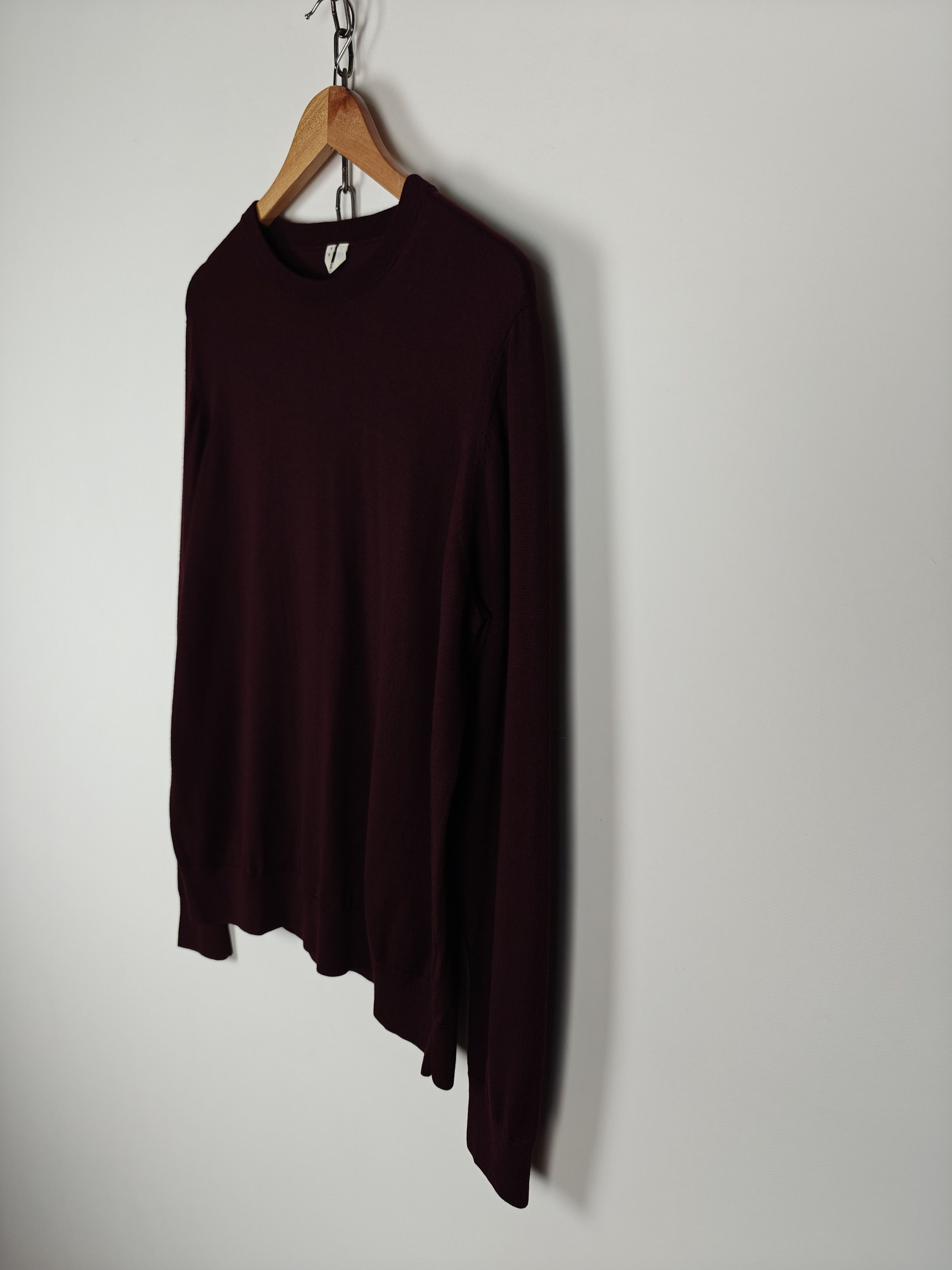 Arket Arket Knit Sweater Wool Pullover Crewneck Burgundy M Size US M / EU 48-50 / 2 - 5 Thumbnail