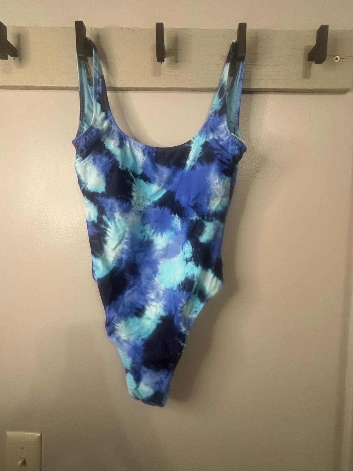Designer Aerie Vibrant Blue Tie-Dye Swimsuit - XS Size ONE SIZE - 1 Thumbnail