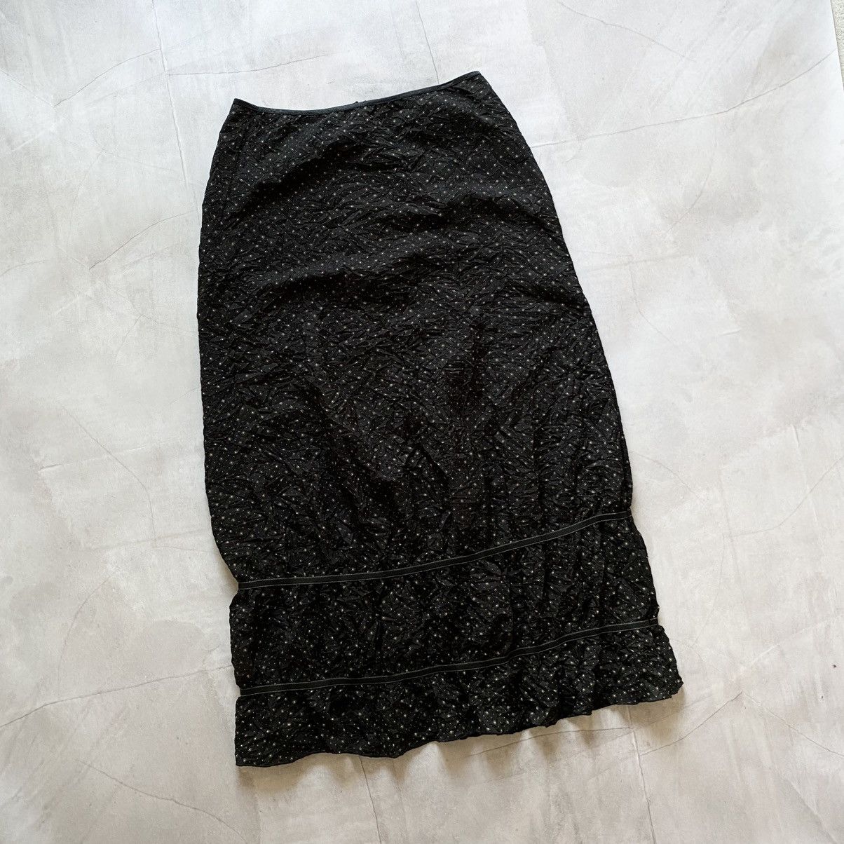 Cop Copine × Pleats Please Issey Miyake × Vintage RARE Cop Copine Pleats Maxi Skirt Issey Miyake Style Size 28" / US 6 / IT 42 - 1 Thumbnail