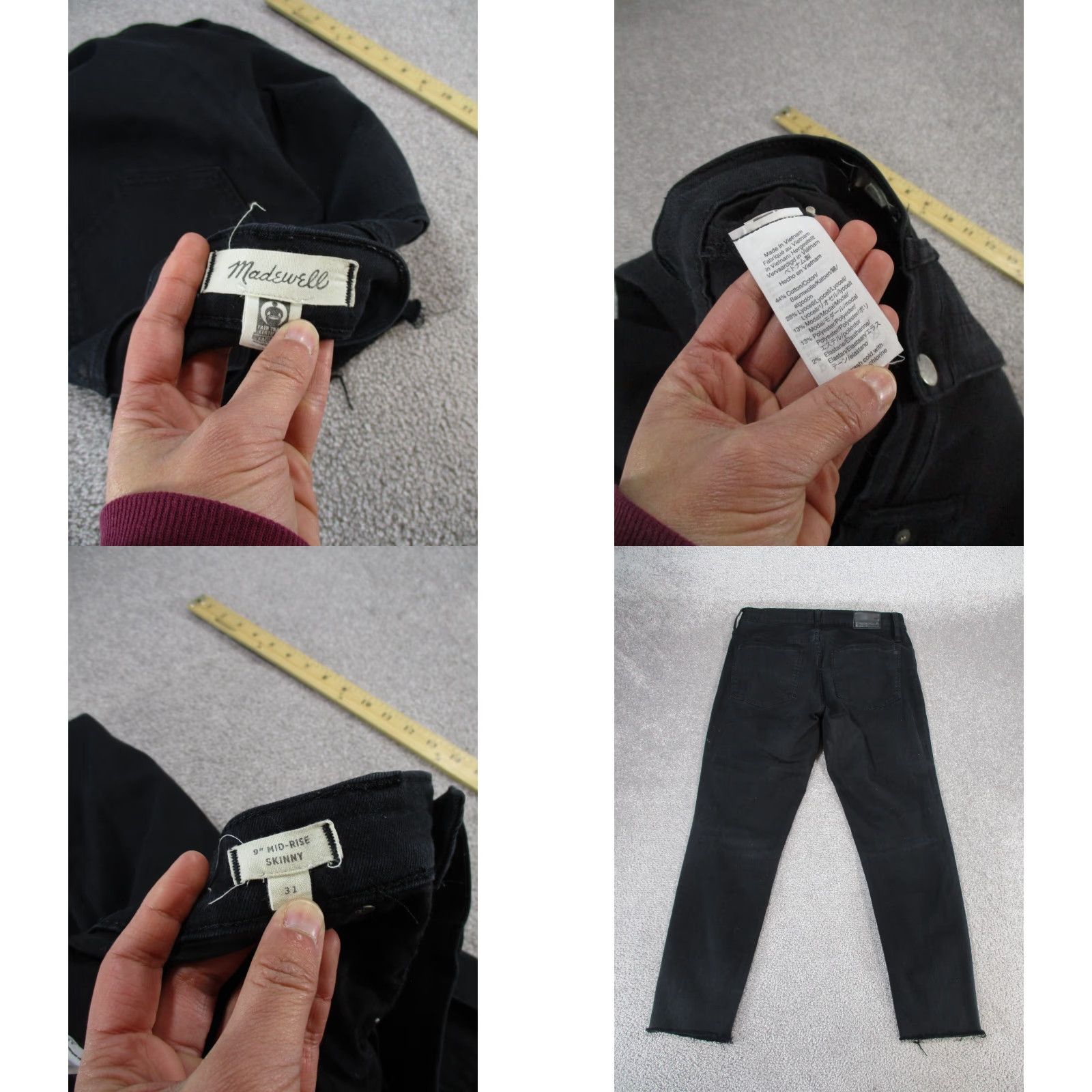 Madewell Madewell Jeans Womens 31 Black Denim Skinny High Rise Color Black Regular Size 31 Womens Jeans Skinny Madewell 31 Black Denim Size 24" / US 00 / IT 34 - 8 Thumbnail