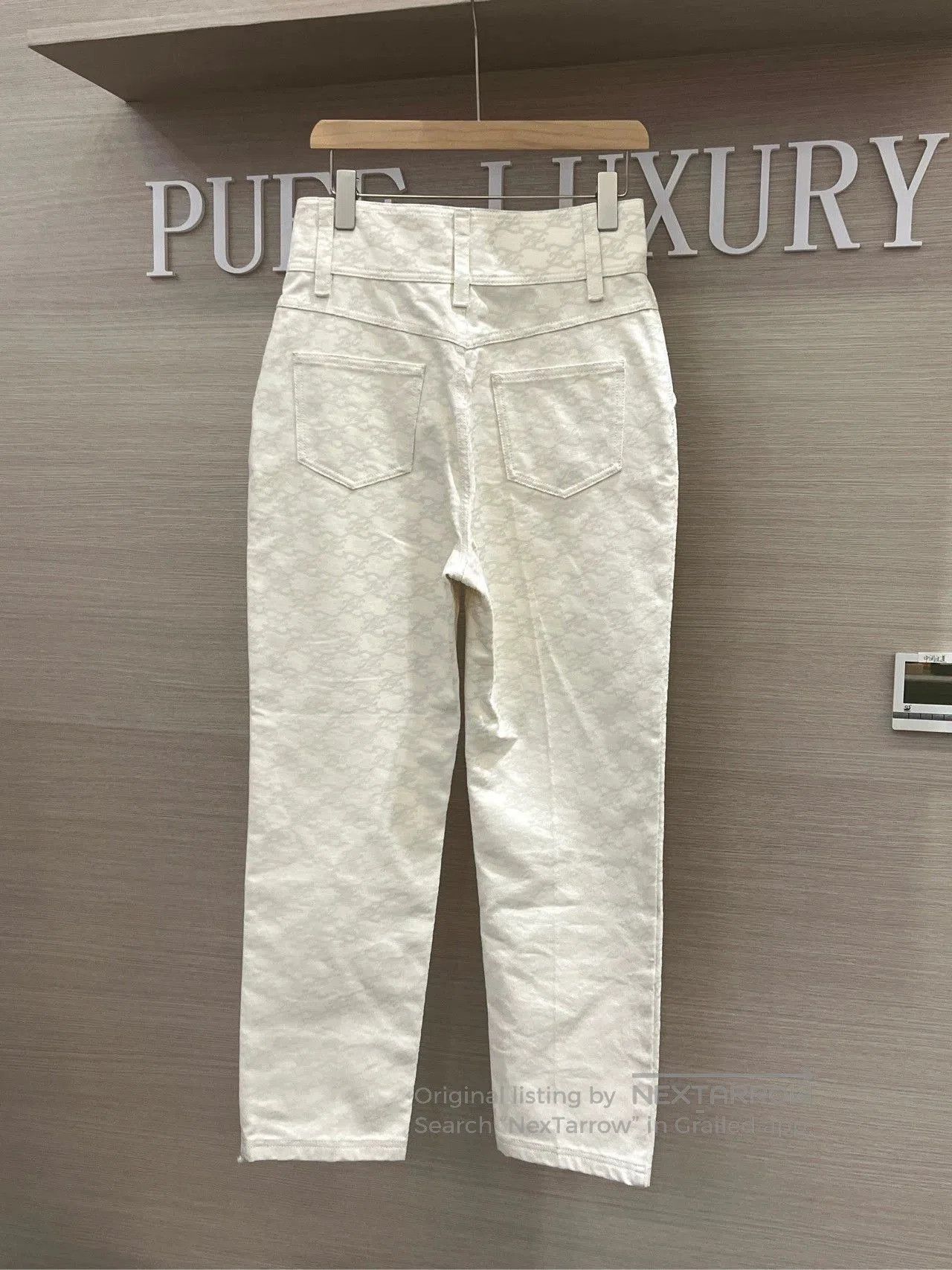 Fendi Fendi White Logo Print Pants. Size US 26 / EU 42 - 2 Thumbnail