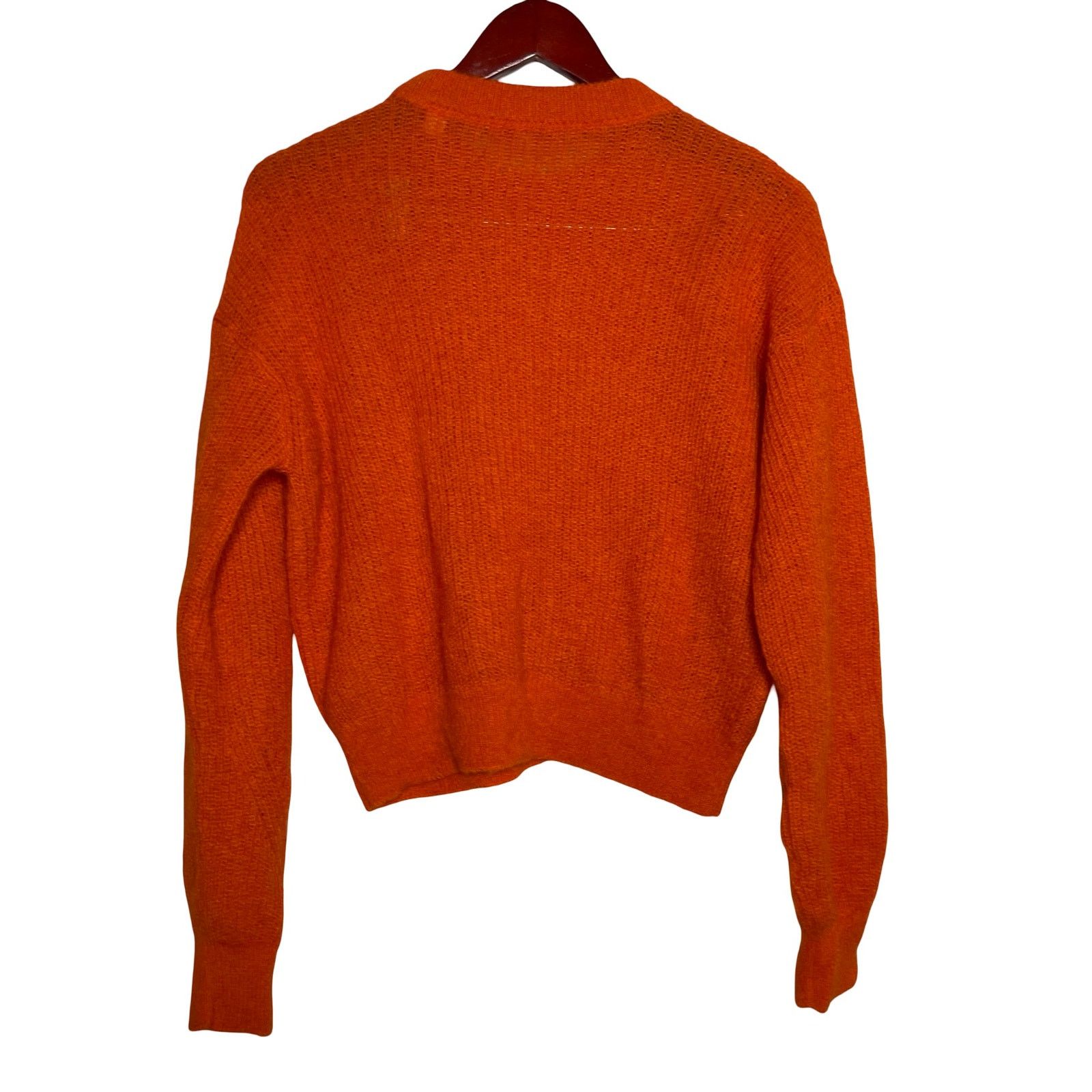 Veronica Beard Veronica Beard Alpaca & Wool Blend Orange Clementine Sweater Size M / US 6-8 / IT 42-44 - 3 Thumbnail