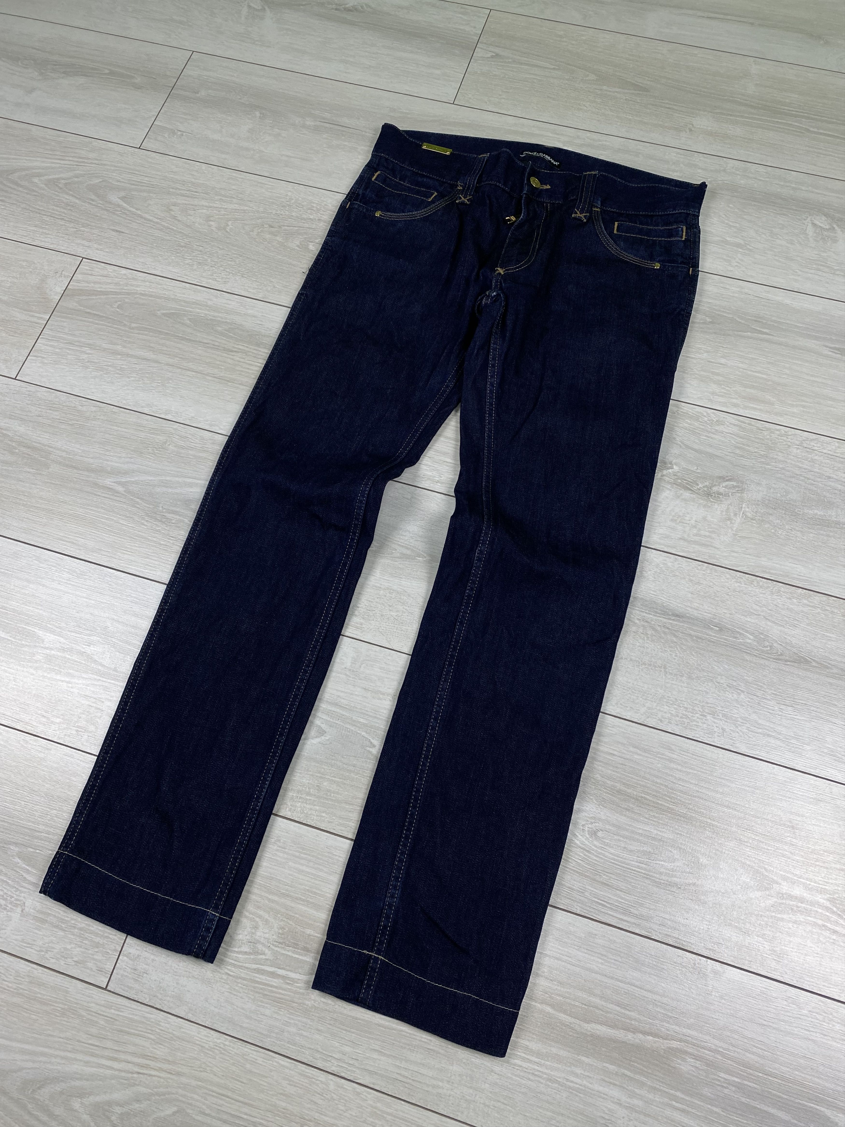 Dolce & Gabbana Rare Dolce & Gabbana 14 gold stright jeans size 48 Size US 32 / EU 48 - 2 Thumbnail